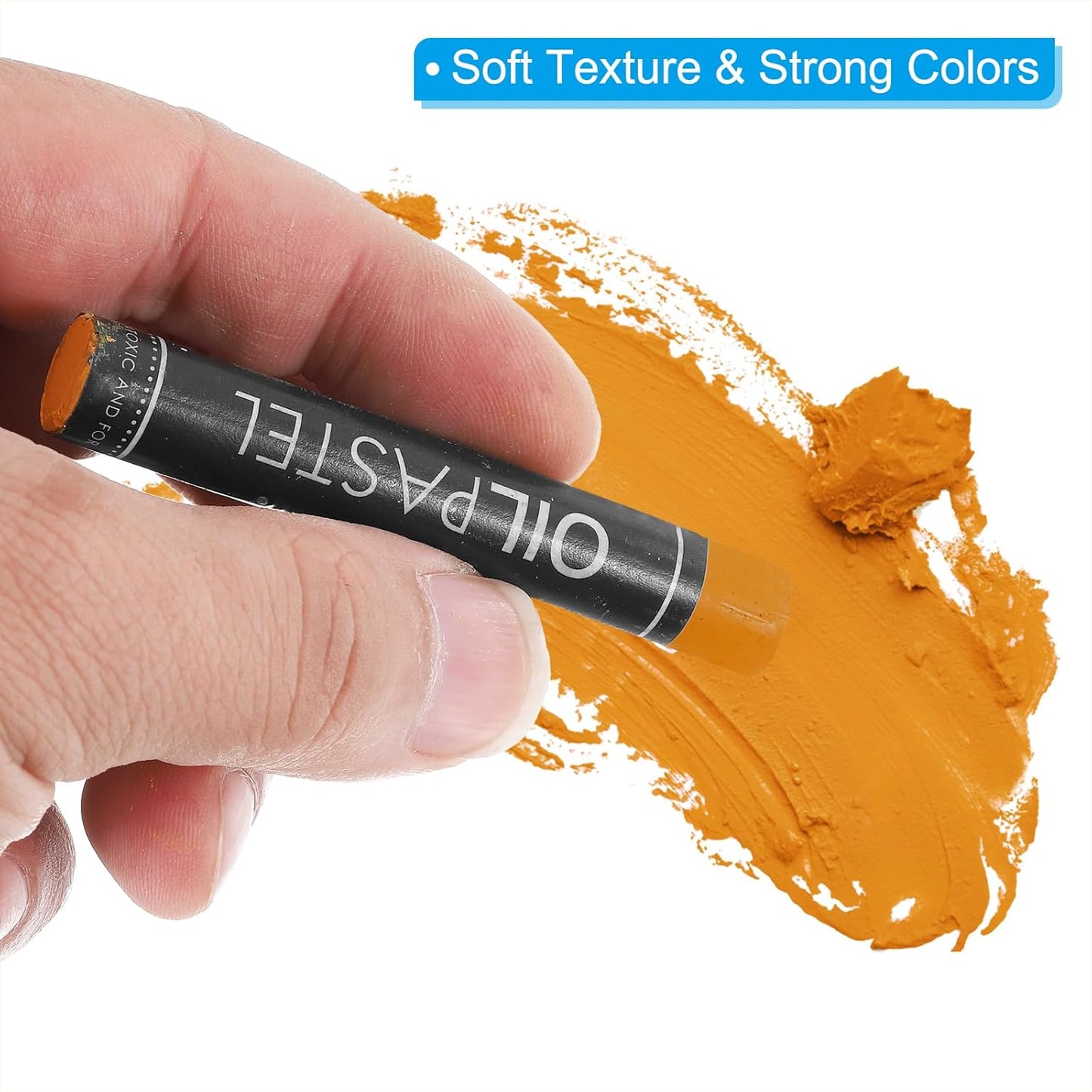 PATIKIL Dark Yellow Oil Pastels, 12Pcs Soft Oil Crayons Creamy Pastels Stick Art Supplies for Art Painting Drawing Blending Graffiti for Artists Beginners