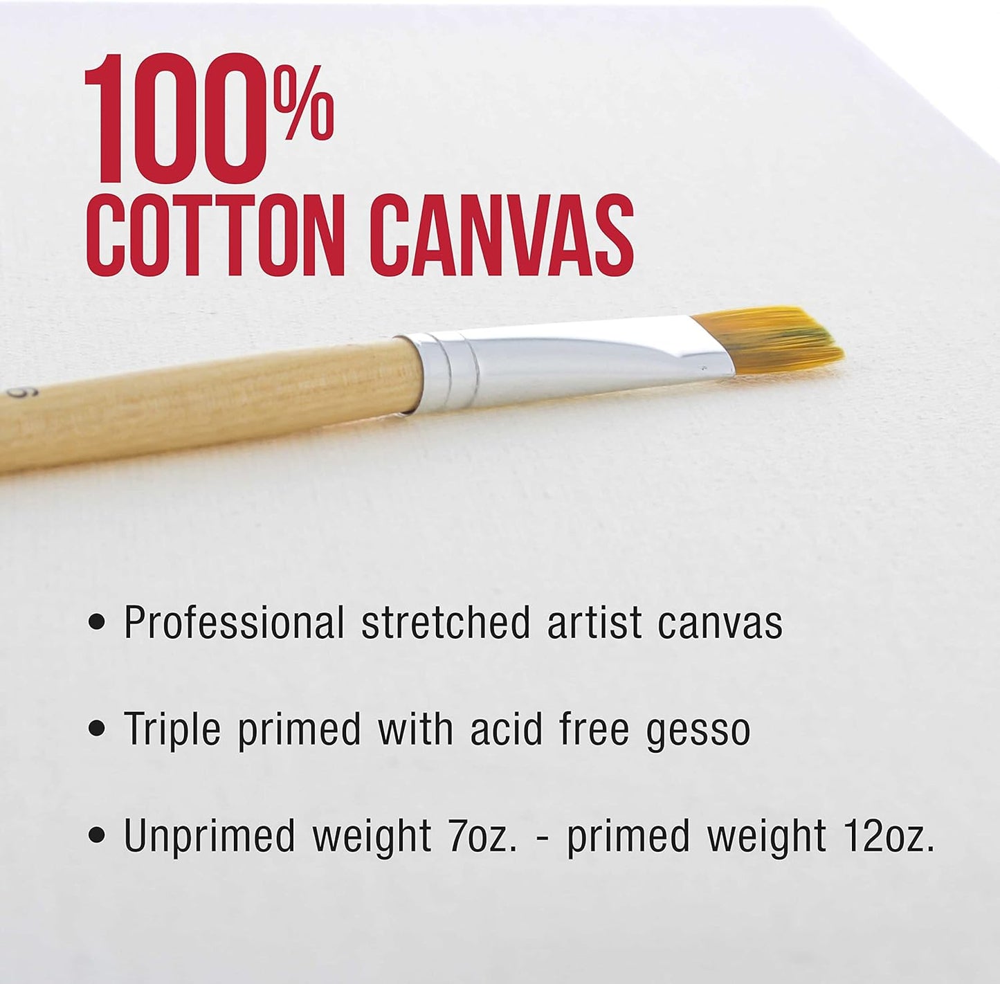 U.S. Art Supply X-Large Stretched Canvas for Painting 48x48 inch Gallery Depth 1-1/2" Thick, 2-Pack - 12oz Acrylic Gesso Triple Primed, Professional Artist Quality, 100% Cotton - Oil, Pouring Paint