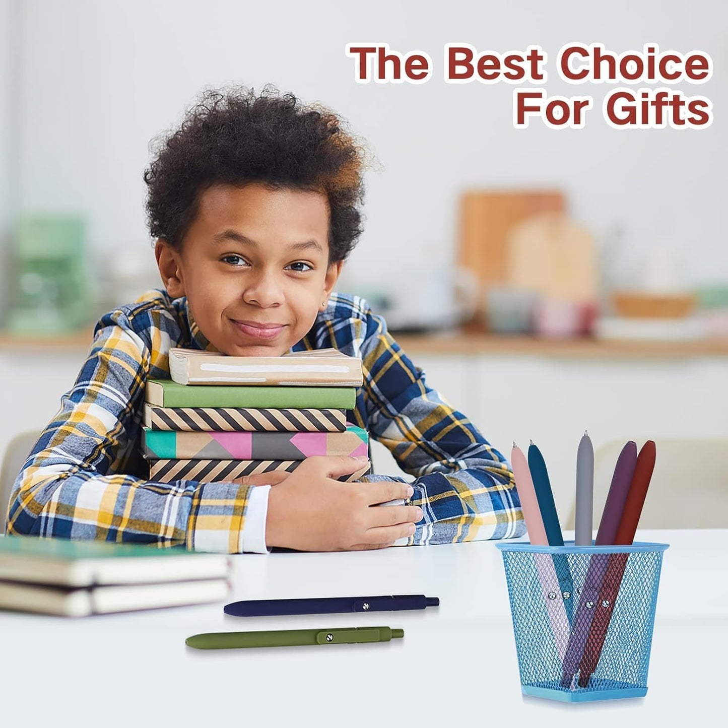 10Pcs Quick Dry Ink Pens,Retractable Gel Ink Pens,Fine Point Rolling Ball Gel Pen,Premium Smooth Writing Pens,0.5mm Cute Kawaii Pens for School Home Office Diary,Assorted Vintage Colors,Black Refill