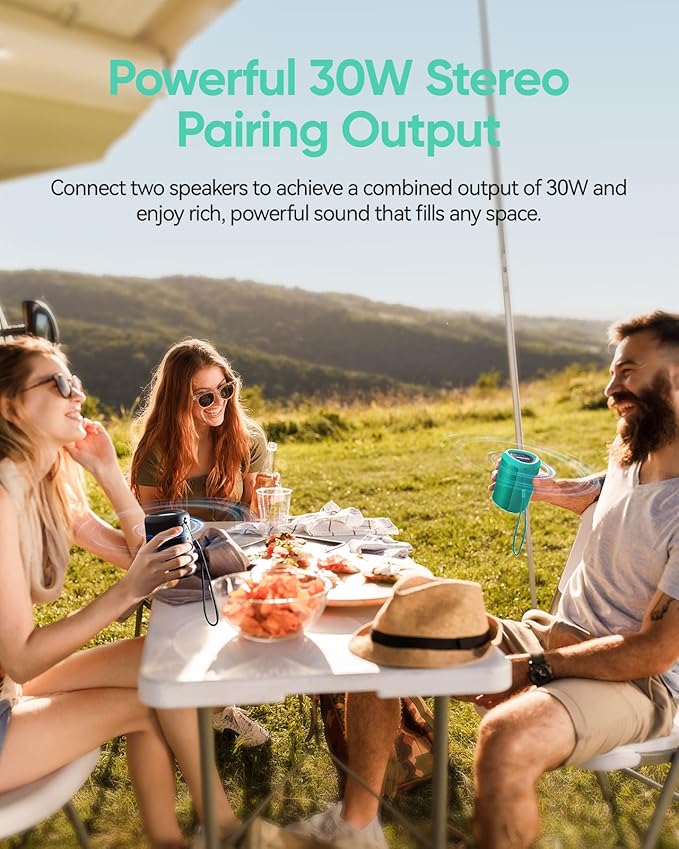 Portable Bluetooth Speaker Valentines Gifts For Him: Powerful Crystal Clear Sound/Romantic Light/IPX5 Waterproof/All Day Playtime/BT 5.3/TWS Paring,Small Wireless Speaker for Outdoor|Travel|Date Night