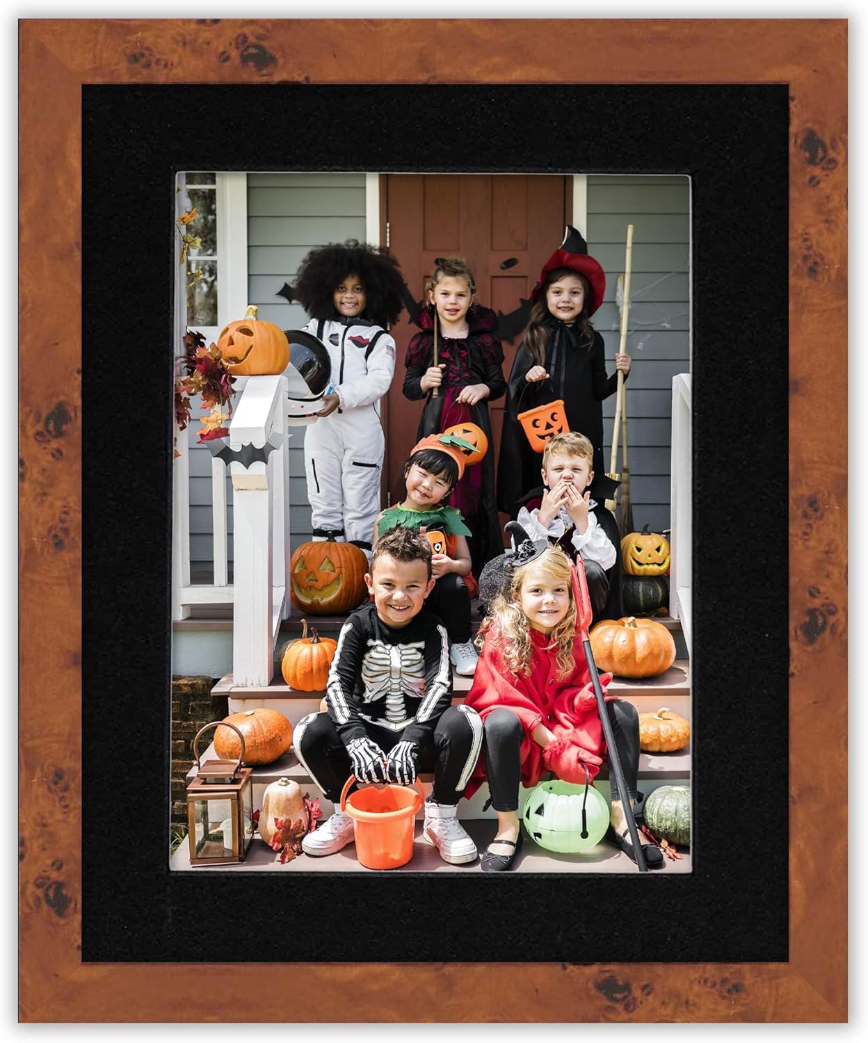 Pack of Ten 8x10 Mats Bevel Cut for 5.5x8.5 Photos - Acid Free Black with Black Core Precut Matboards for Pictures, Photos, Framing - 4-ply Thickness