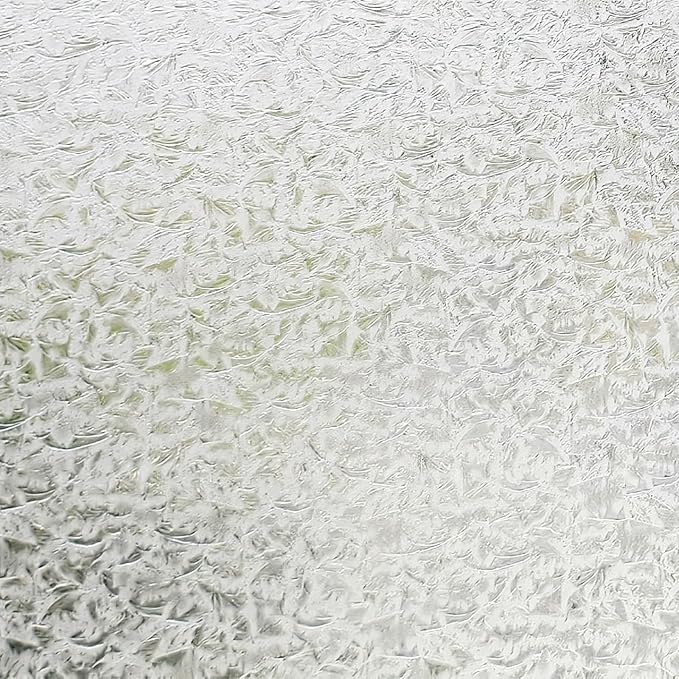Window Privacy Film, Glass Decorative Static Cling, Removable Sun Blocking Vinyl Covering,Window Film for Home Kitchen Living Room, Seawaves, 17.3" x 78.7"