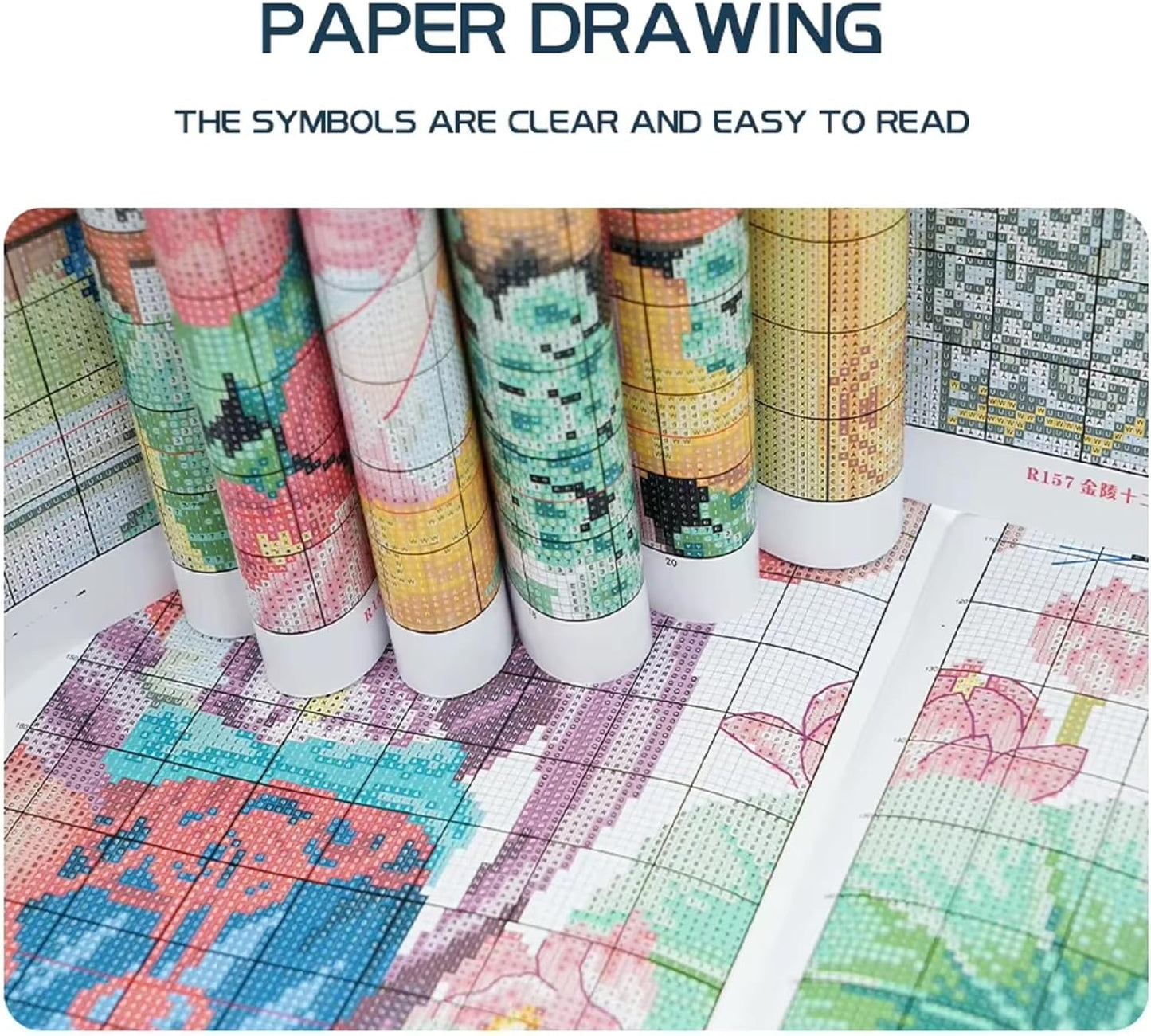 Magxvouy Cross Stitch Kits Stamped Full Range of Embroidery Kits,Cross Stitch Patterns Needlework Kits for Beginners 11CT Printed Kits&Colorful Tree 16x20 inch