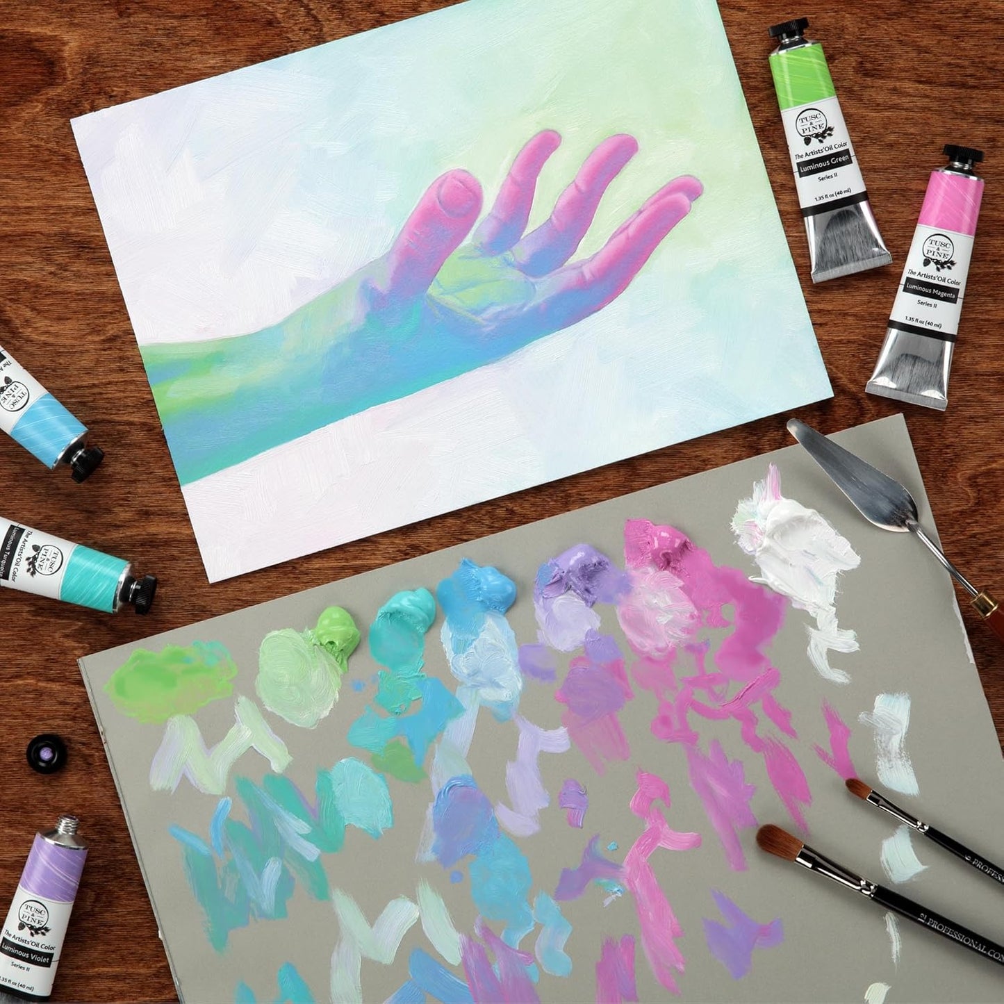 Tusc & Pine Artist Oil Paint - Luminous Violet, 150 ml, Non-Yellowing, Rich & Creamy Consistency, Maximum Pigment Load, Small Batch Milled Oil Paints Made in the USA for Professional Artists