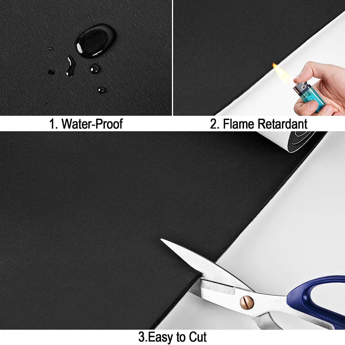Neoprene Sponge Rubber Foam Sheets with Adhesive Backing, 12" x 81" x 1/16" Black Foam Roll Insulation Board Soundproof Neoprene Mat, Great for Cosplay Padding, DIY, Gaskets, Costume, Crafts