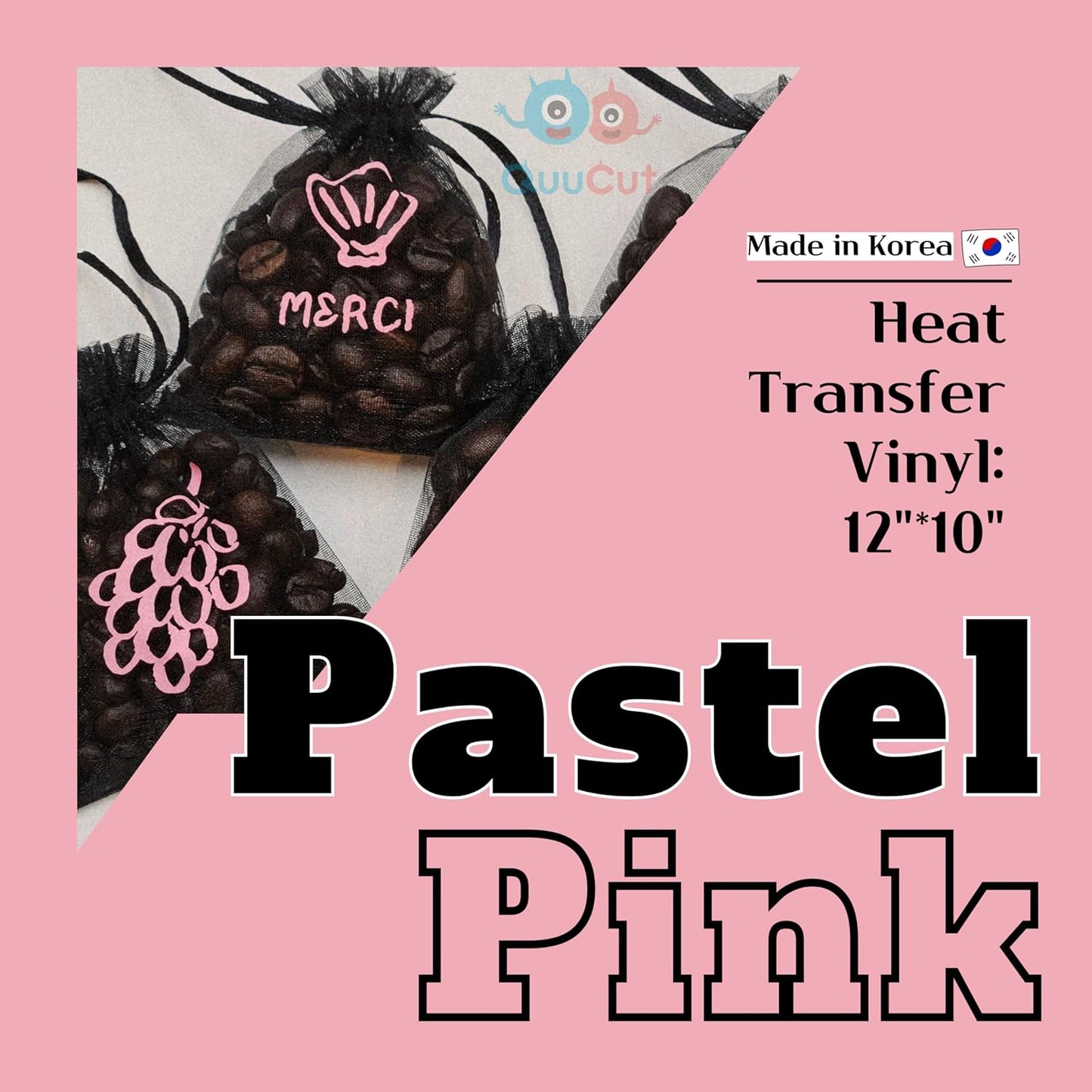 QuuCut Heat Transfer Vinyl Bundle: 12 Pack 12" x 10" Sheets, Watercolor Pattern and 5 Assorted Full Matte Pastel, HTV Vinyl for T-Shirts, Iron on Vinyl for Cricut & Silhouette - Easy to Cut & Weed