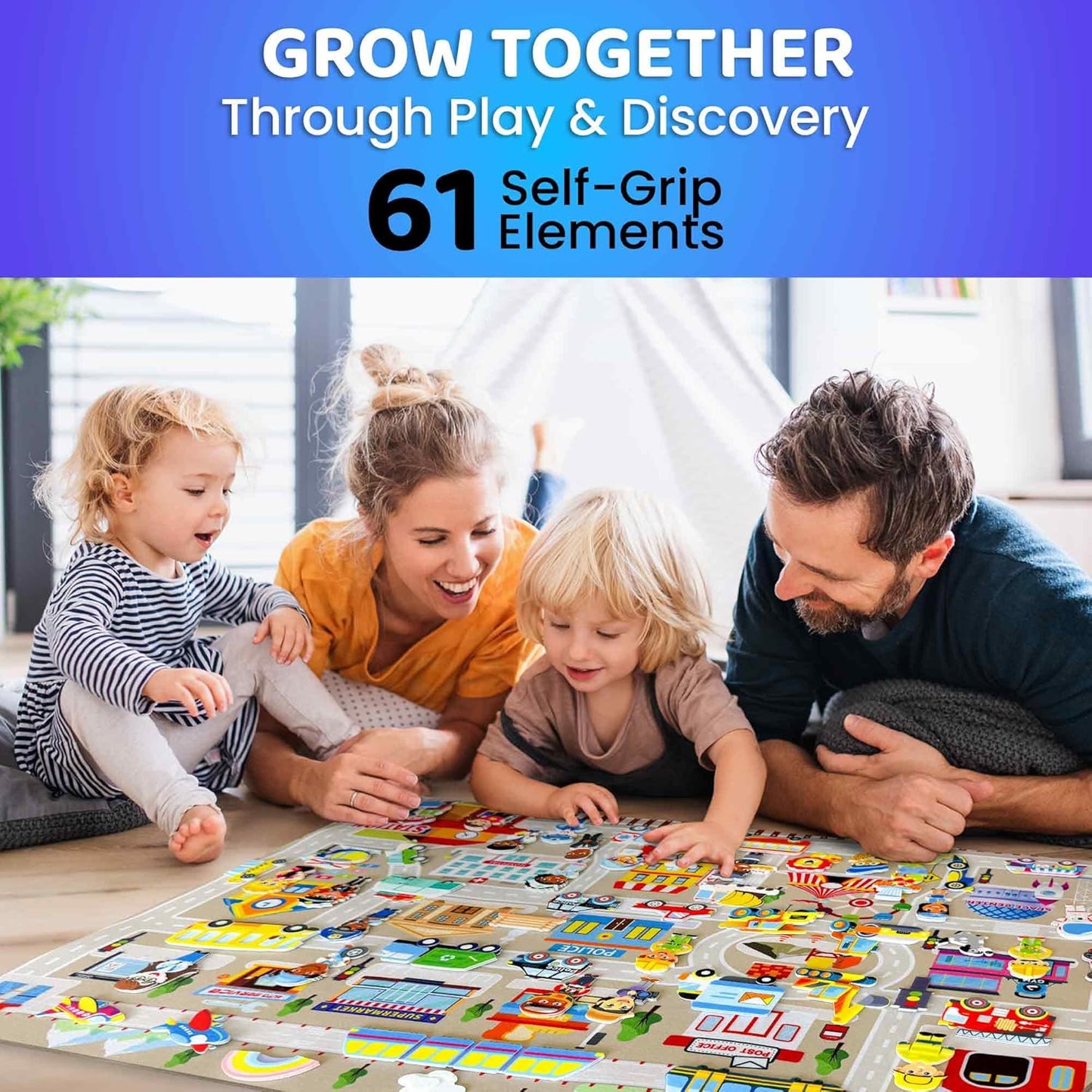 QUOKKA City Felt Board for Kids 3-5 Years Old - Social Emotional Preschool Learning Activities for Ages 3-5 - Educational Flannel Toy Speech Therapy Gift