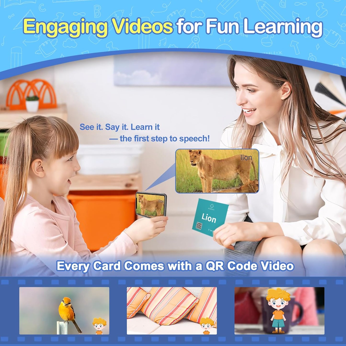 301 Noun Flash Cards for Toddlers, 4-Level Vocabulary Builder Real Life Picture Card for Speech Therapy and Toddler Learning, ABA Therapy Materials, Autism Learning Materials, ESL Teaching