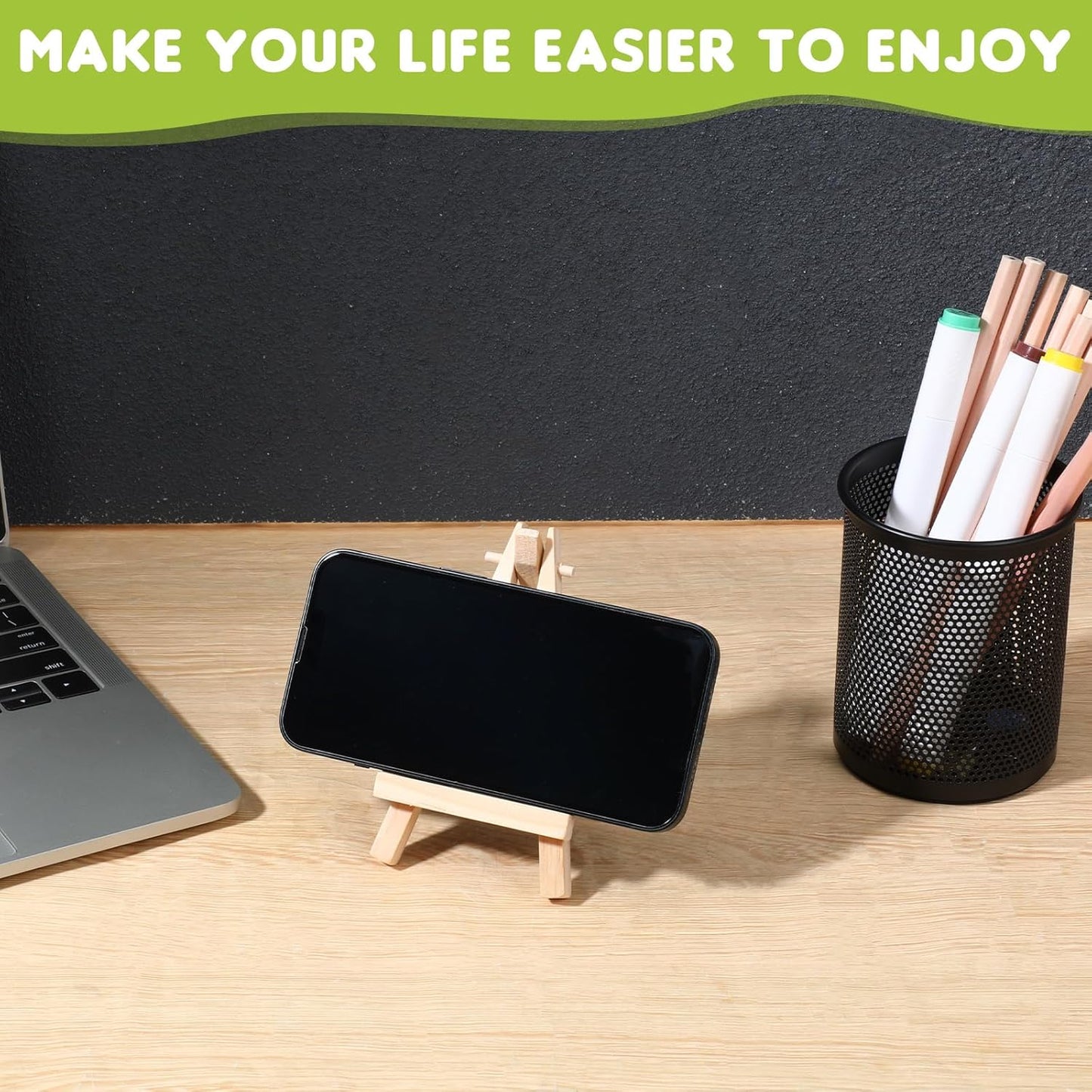 100 Pcs Mini Wood Display Easel Stands 5 Inch Small Wooden Canvas Easels A-Shaped Tripod Small Easels Arts Crafts Easels for Small Canvas Holder, Crafts, Signs, Photos, DIY Crafts, Home Decoration