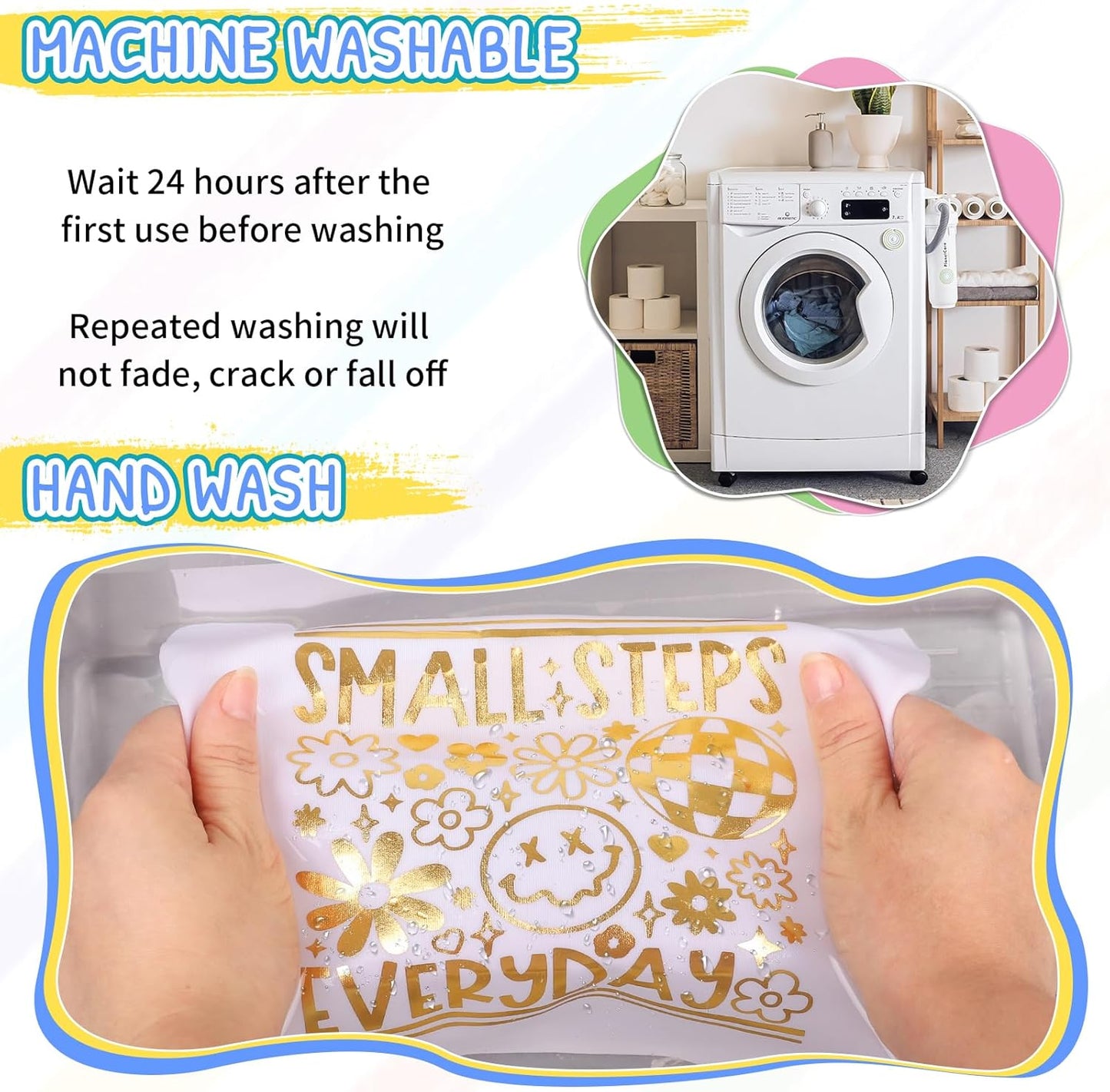 VINYL FROG Metallic Foil HTV Vinyl Roll 12" x12ft Gold Chrome Heat Transfer Vinyl Iron on Vinyl Easy to Cut & Weed DIY Heat Press Design for T-Shirts