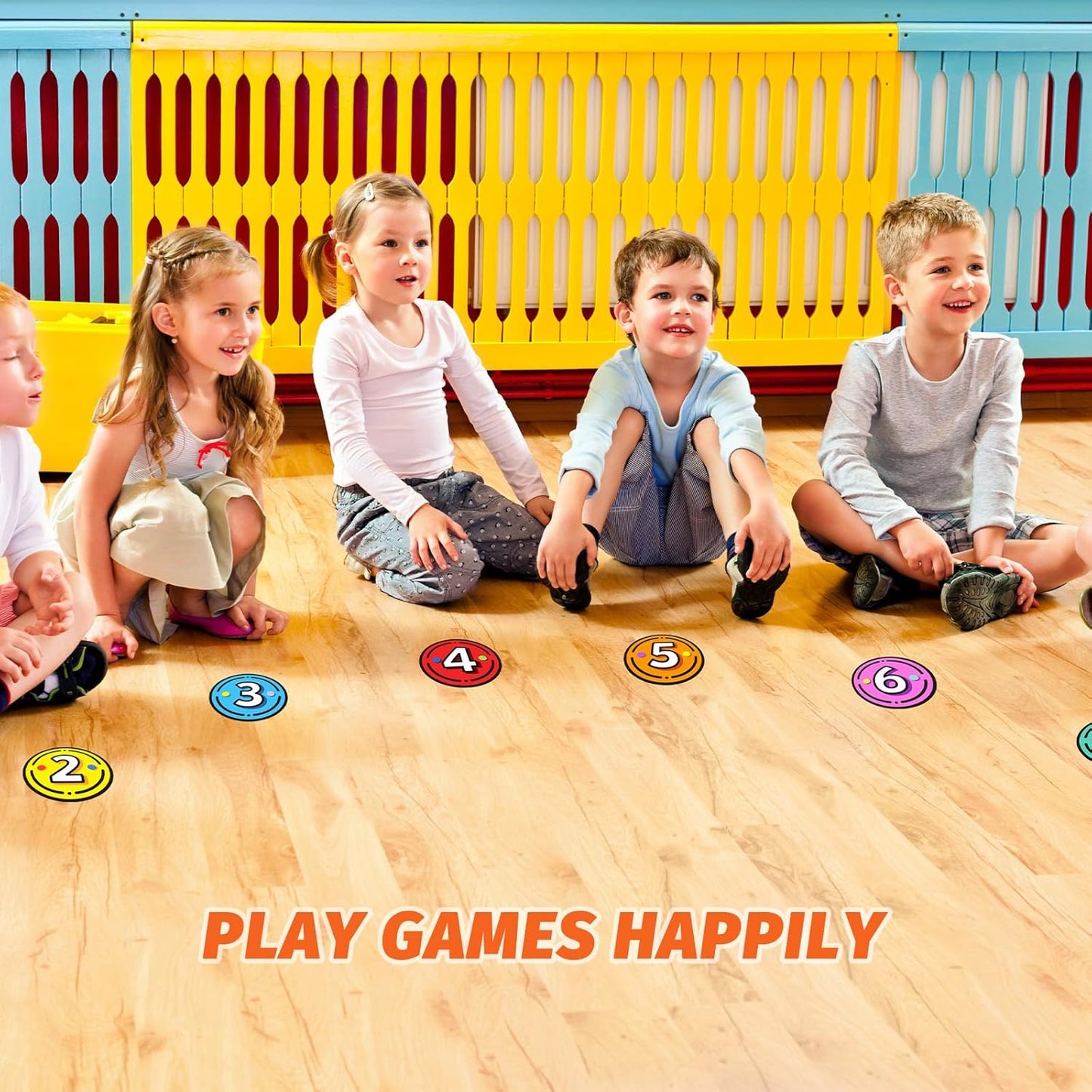 40PCS Line Up Spots for Classroom Floor, 6” Floor Numbers Stickers for Back to School Kindergarten Preschool Elementary Supplies