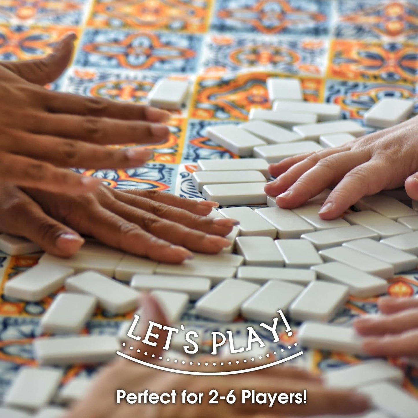 CHH 2322 Double 6 Jumbo Dominoes with Color Dot, 8.25-inch Length