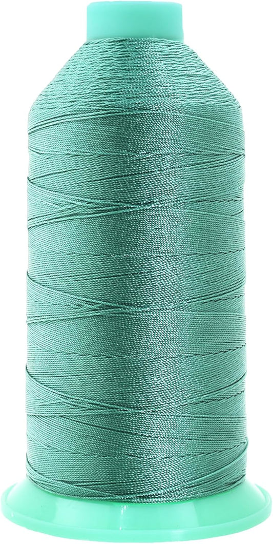 Mandala Crafts Bonded Nylon Thread Aquamarine Heavy Duty Sewing Threads - 1100 YDs Size 92 280D T90 Tex 90 Thread for Leather Jeans Weaving Outdoor Marine Upholstery Threads