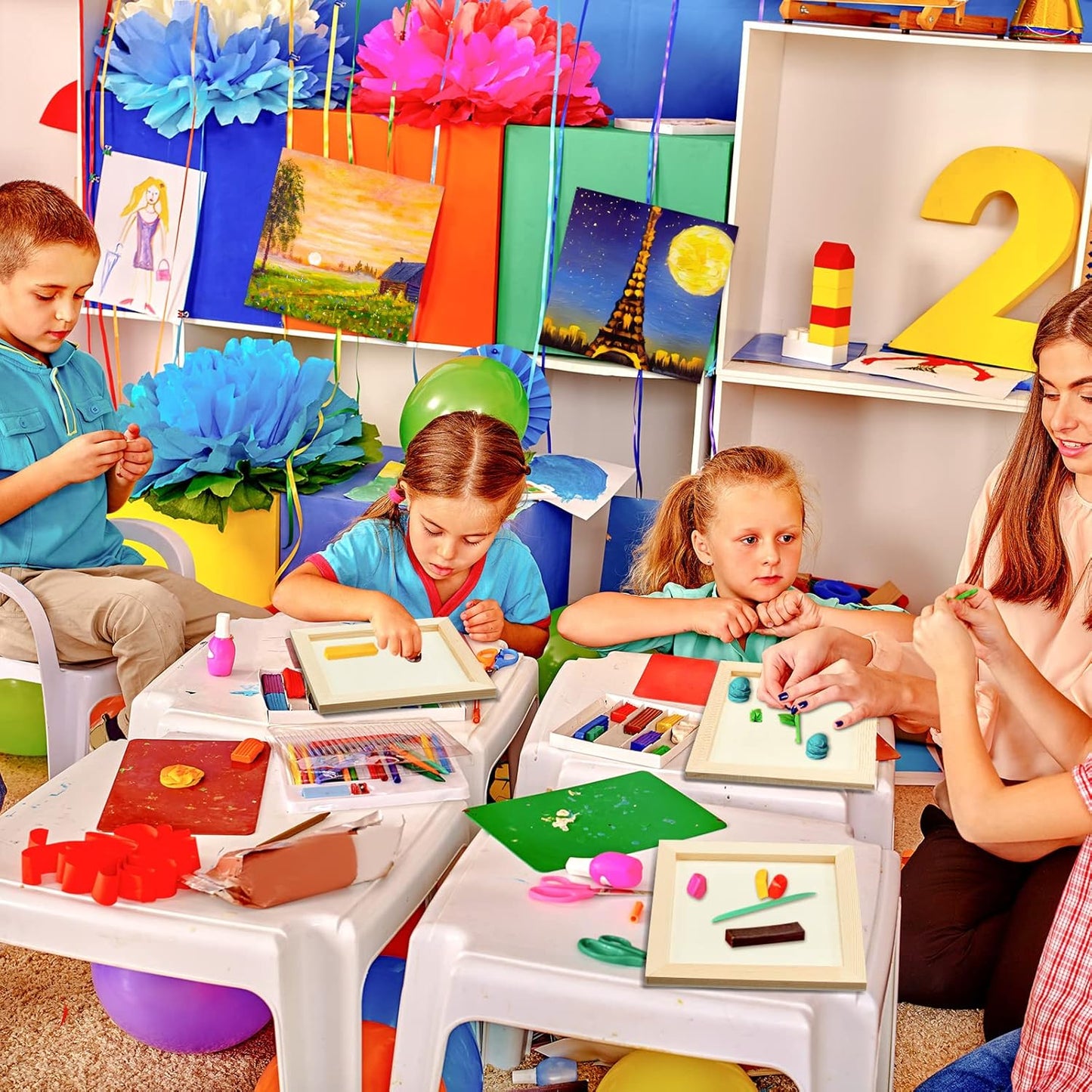 Kathfly 24 Pcs 6x6'' Wood Panel Boards, Unfinished Wood Canvas Panels for Painting Crafts DIY Drawing Pouring Art Projects