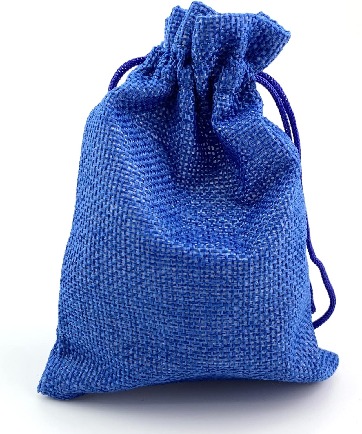 Palmhomee Pack of 25 Burlap Gift Bags with Drawstring Linen Jewelry Pouches Wedding Hessian Jute Bags for Birthday Jewelry and Treat Pouches Party Wedding Favors Gift Art and DIY Craft (4x5.6 Inch, Royal Blue)