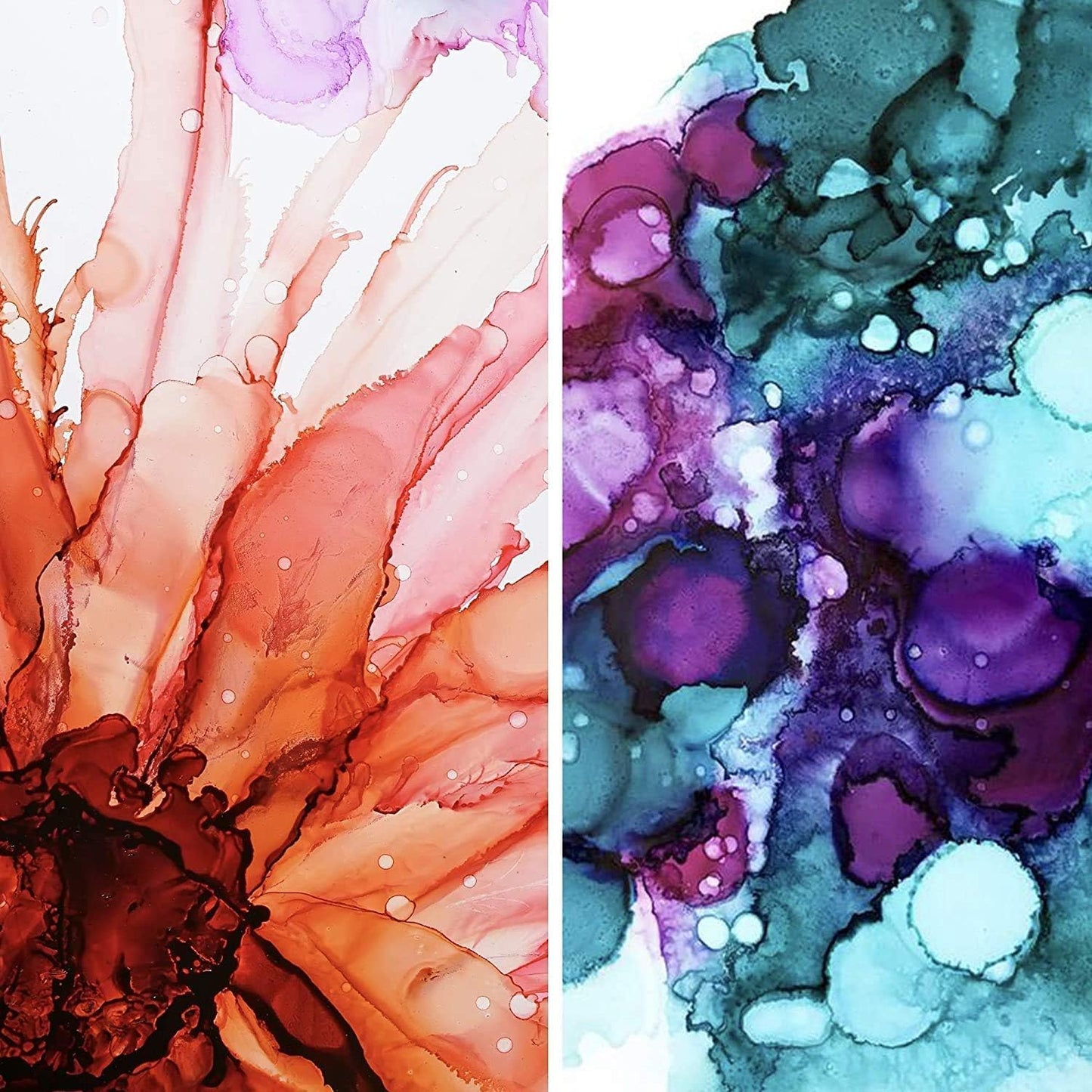 Pixiss Red Alcohol Ink Set - 5 Shades of Highly Saturated Alcohol Ink for Epoxy Resin Supplies, Yupo Paper, Tumblers, Coasters - Resin Colorant for Epoxy Resin and Resin Art Supplies