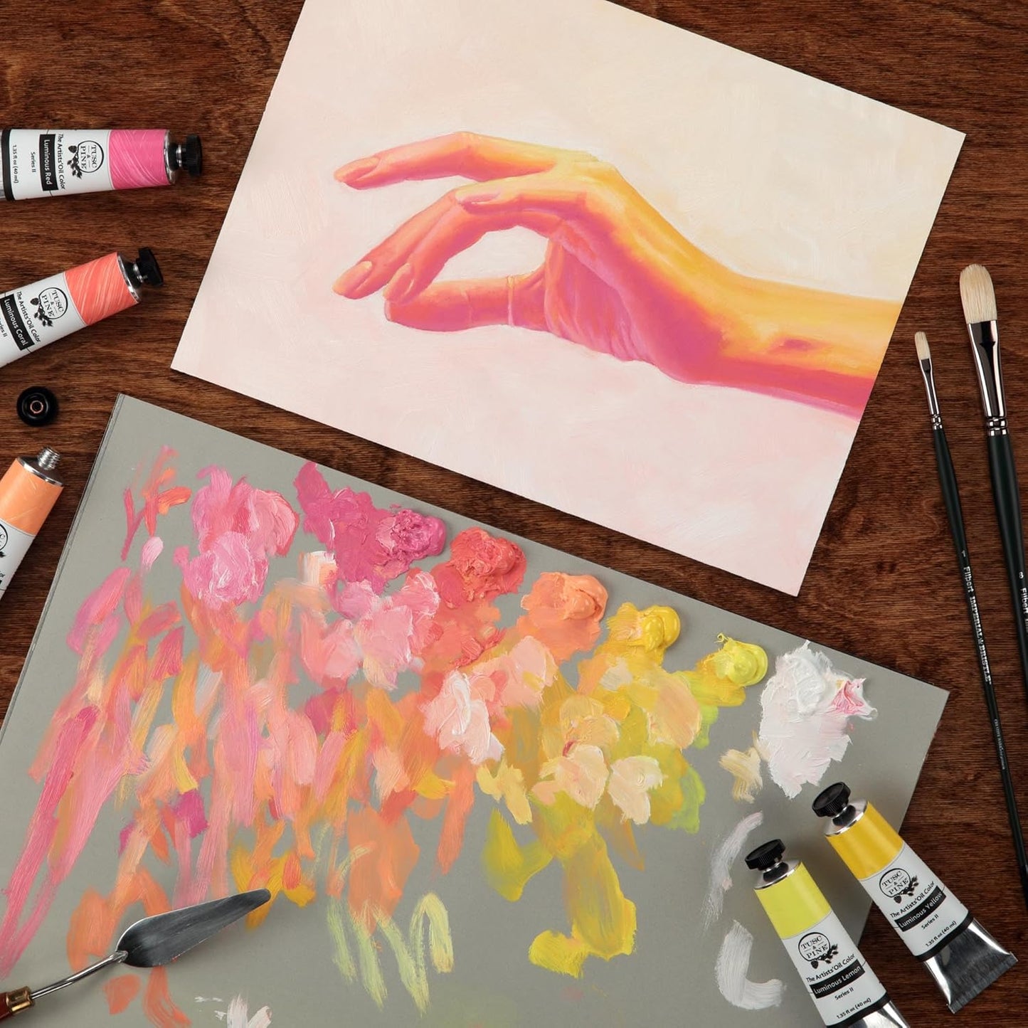 Tusc & Pine Artist Oil Paint - Luminous Red, 150 ml, Non-Yellowing, Rich & Creamy Consistency, Maximum Pigment Load, Small Batch Milled Oil Paints Made in the USA for Professional Artists