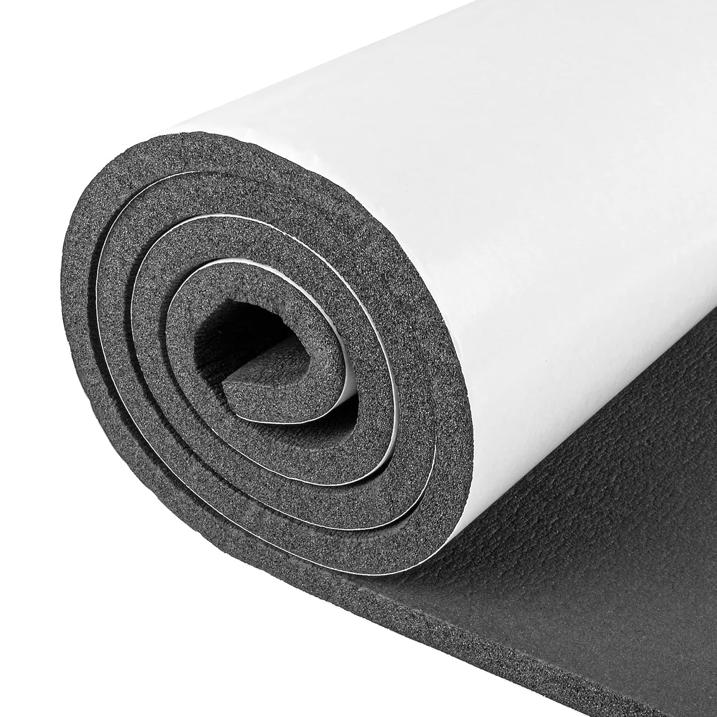Sponge Neoprene Foam Rubber Sheet with Adhesive, 12 in x 60 in x 1/2 in Multi-Function Soundproof High Density Waterproof Rubber Mat, Perfect Cosplay Easy Cut DIY Neoprene Padding Roll - Black