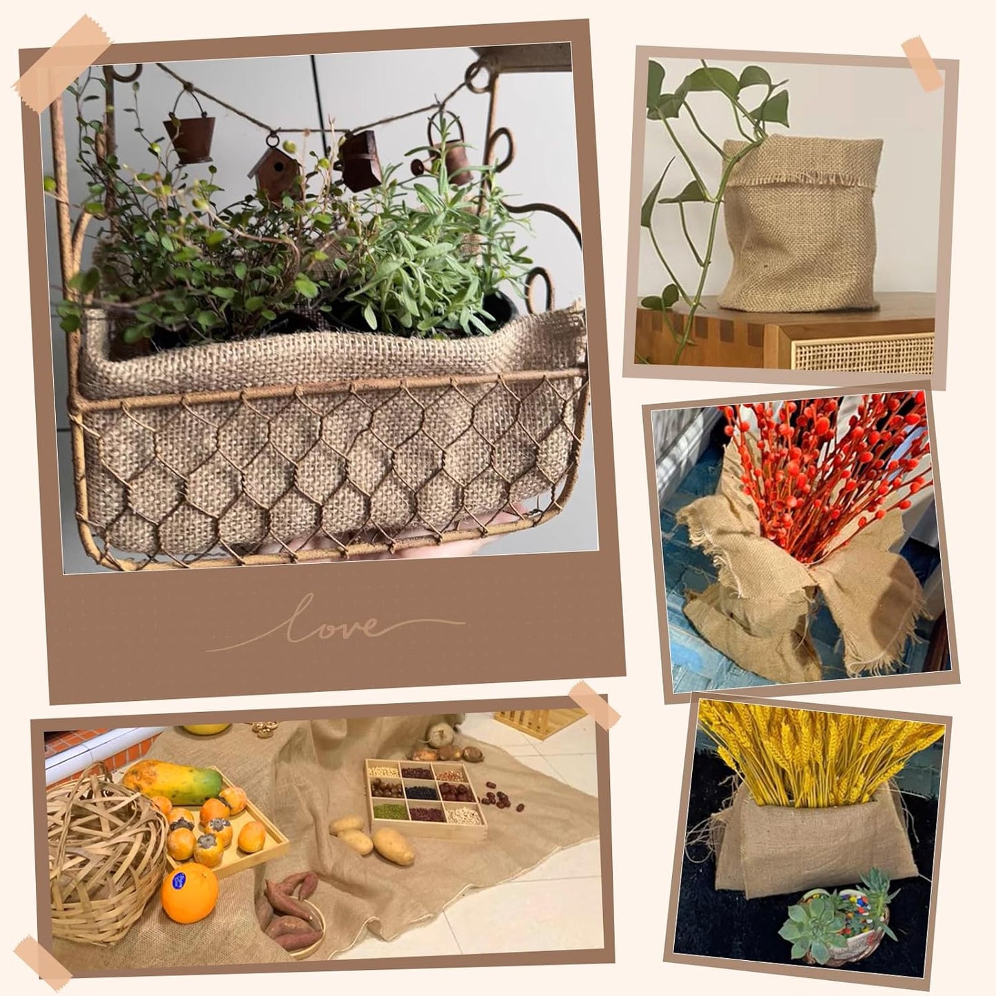 40" x20 Feet Premium Natural Burlap Fabric Roll – Multipurpose for Gardening, Weddings, Crafts & Holiday Decor – Wedding Aisle Runner, Halloween/Christmas Burlap, Weed Barrier & More