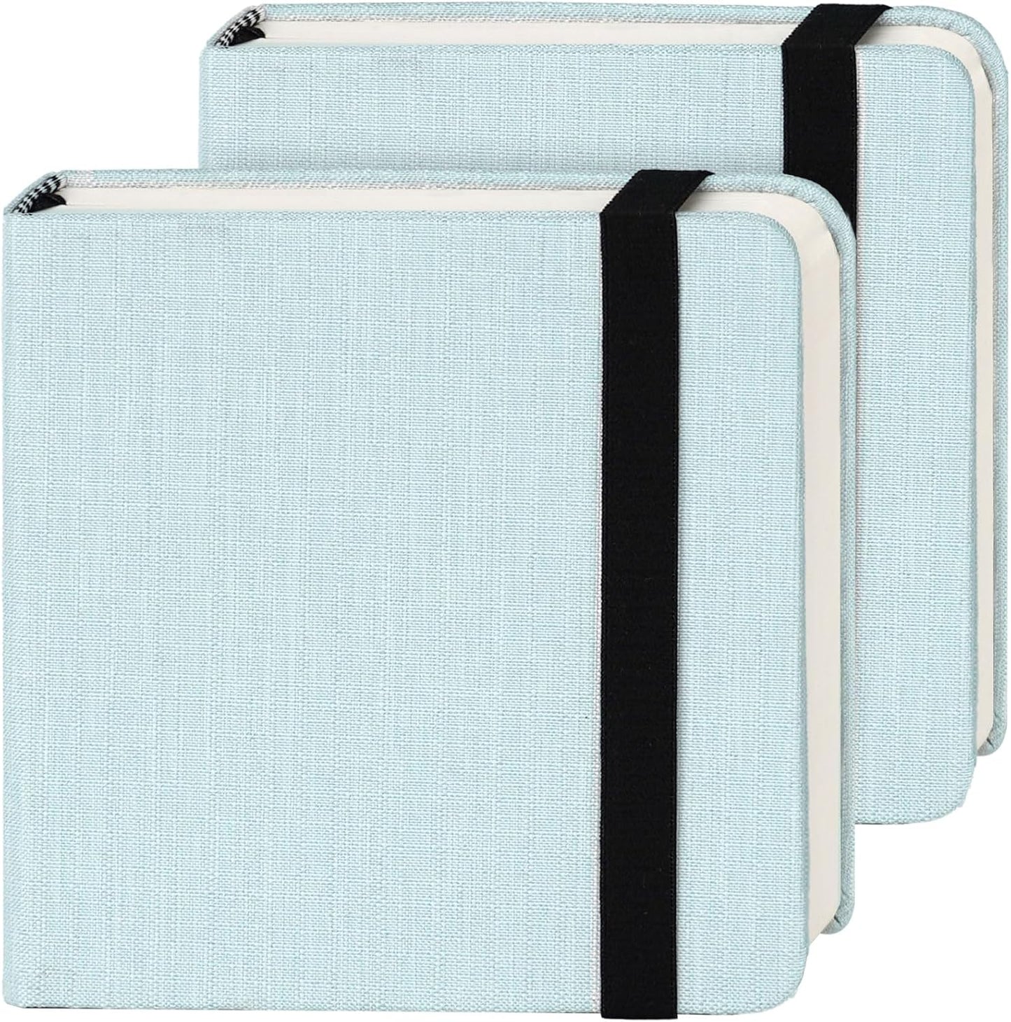 Funto Watercolor Journal, 4.7x4.7, 2 Pack, 24 Sheets Each, 100% Cotton Hot Press, 300gsm/140lb, Art Supplies for Mixed Media