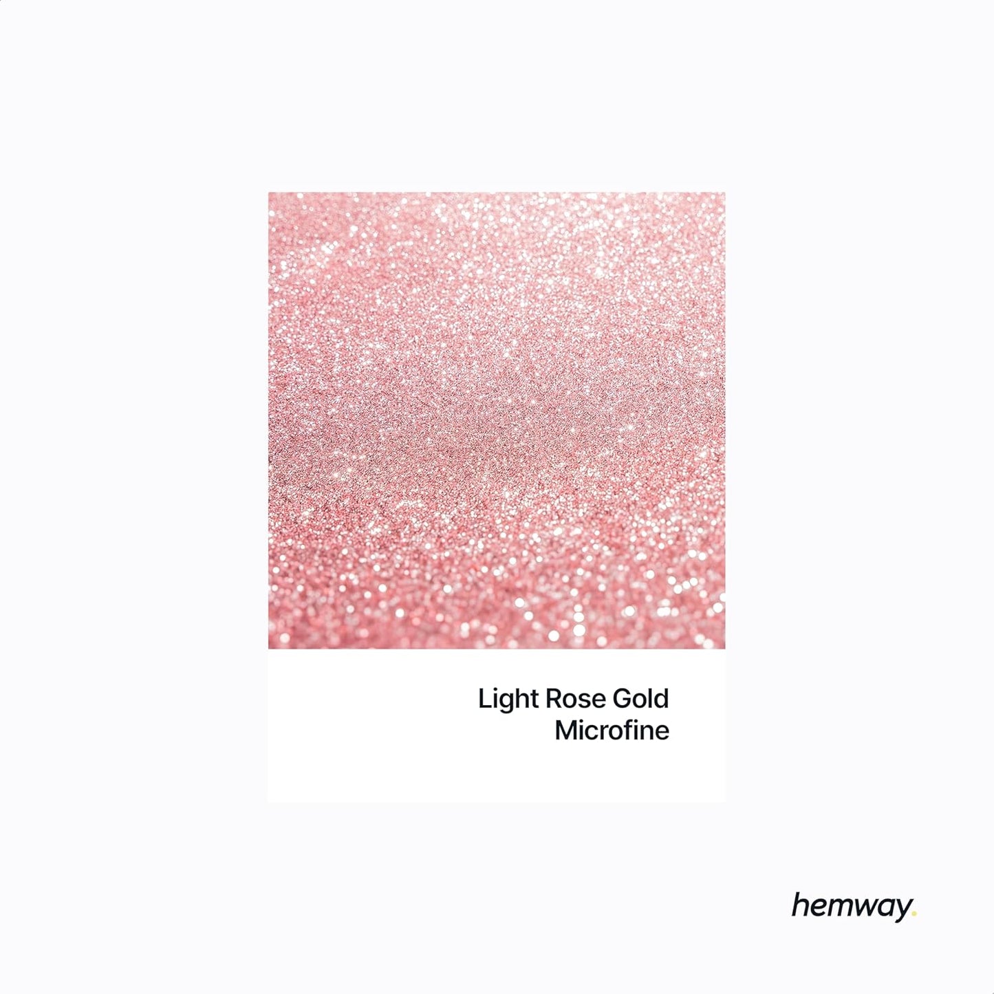 Hemway Polyurethane & Epoxy Resin Glitter 100g / 3.5oz Metallic Crystal Flake Additive for Flooring Jewelry Tumblers Glass Pigment - Microfine (1/256" 0.004" 0.1mm) - Light Rose Gold