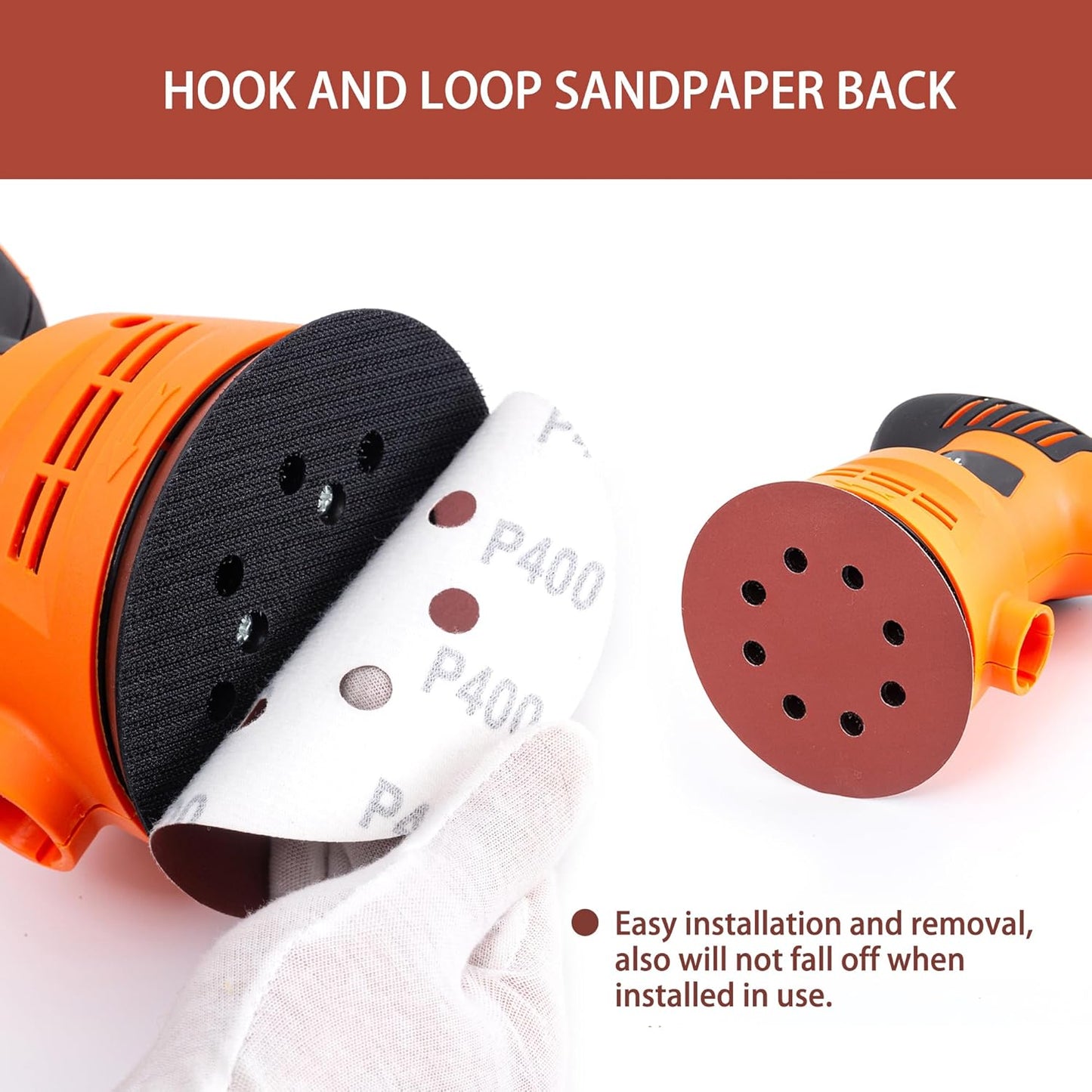 150pcs 400 Grit Sanding Discs, 5-Inch 8-Hole Sandpaper, for Woodworking or Automotive