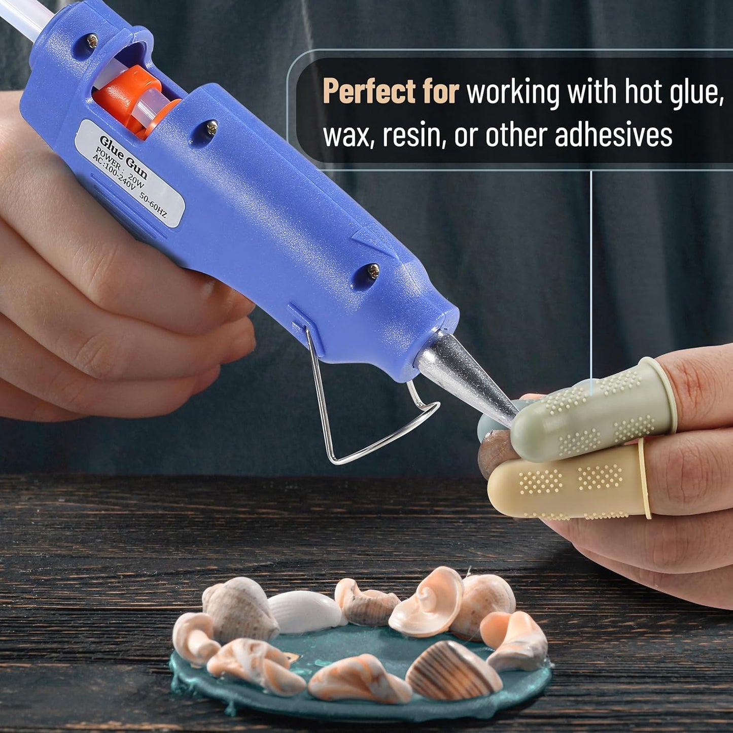 Mr. Pen- Hot Glue Gun Finger Protectors, 24 pcs, Vintage Colors Silicone Finger Protectors, Rubber Fingers Tips, Rubber Finger Covers, Rubber Finger Tips Protector, Finger Grip, Finger Rubber Tips