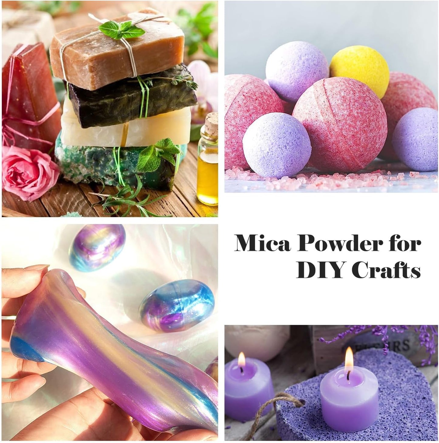 Violet Mica Powder Pigment (100g) -Cosmetic Grade Metallic Mica Powder for Epoxy Resin, Lip Gloss, Soap,Candle Making, Bath Bombs,Tumblers, Jewelry, Dyes, and DIY Crafting Projects(Violet, 3.5oz)