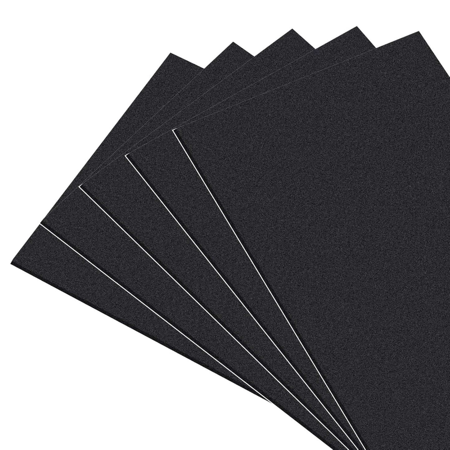 MAGZO 5Pcs Adhesive Foam Padding 1/8 in Thick X 12 in X 8 in,Closed Cell Foam Sheets Neoprene Rubber Self Stick Pads Anti Vibration Pads,Black (12in x 8in x 1/8in, 5Pcs)