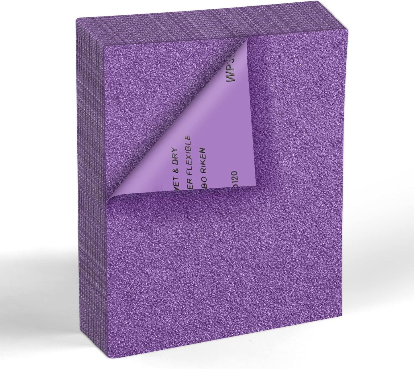 MAXMAN 120 Grit Sandpaper 20 PCS, Wet Dry Sandpaper Sheets 9 x 11 Inch, Sand Paper for Wood Furniture, White Fused Alumina Abrasive Sanding Paper for Metal, Drywall, Automotive Polishing, Purple