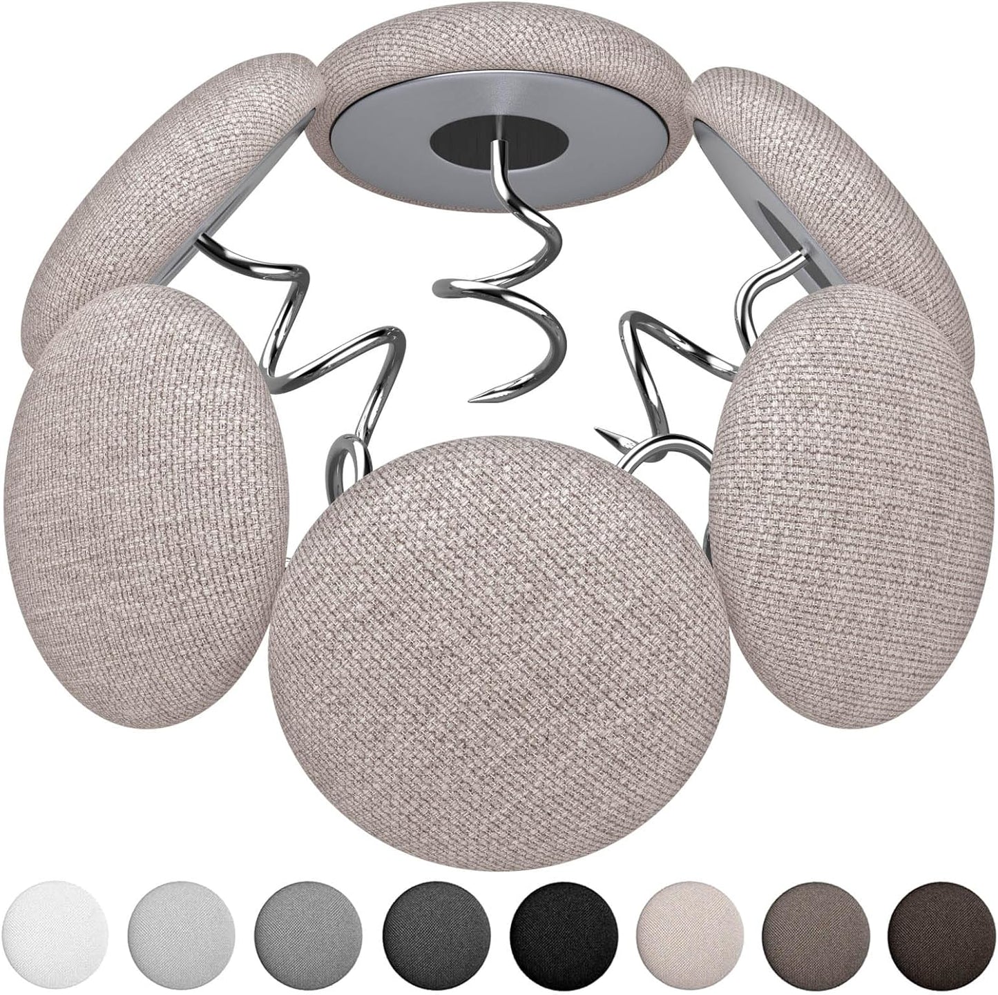 12 Colors Fabric Covered Button Twist Pins Dust Ruffle Pins- for Sofa，Upholstery，Armchair Caddies, Armrest Covers,Bed Skirts, Slipcovers, Headliners (Light Brown, 24)