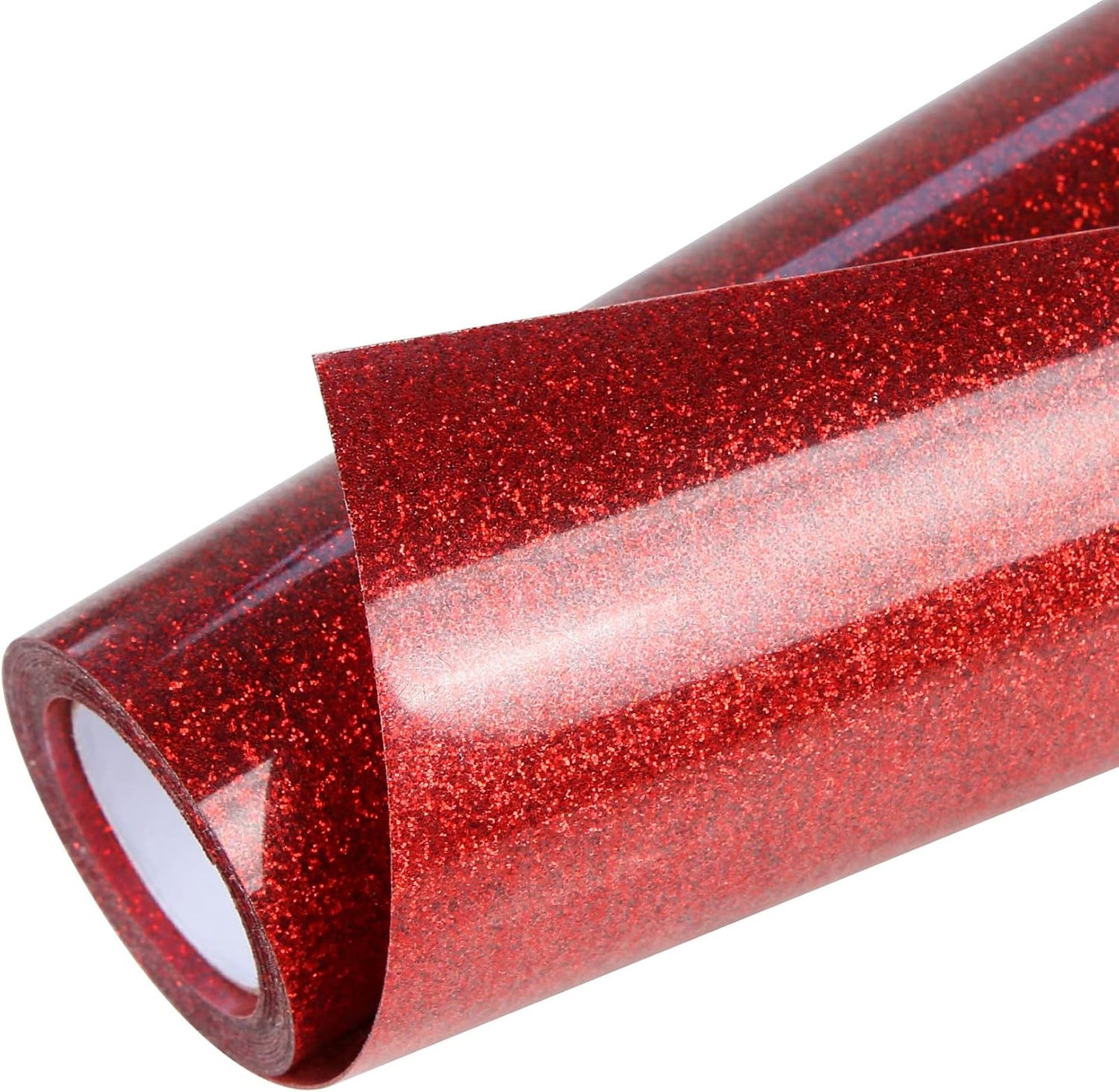 TORC Red Glitter HTV Heat Transfer Vinyl Roll 12 inch x 5 ft Iron on Vinyl for T Shirts Crafts