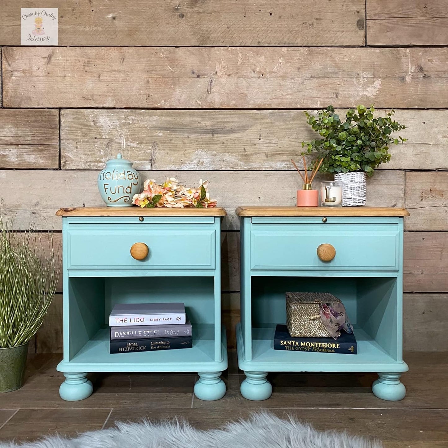 Dixie Belle Paint Company Chalk Finish Furniture Paint - Sea Glass (16oz) - Matte Pastel Blue/Green Chic Chalk Mineral DIY Furniture Paint