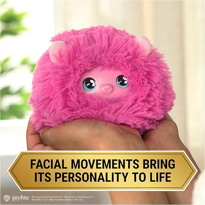Wizarding World Harry Potter, Interactive Pygmy Puff Plush Toy Pet with Over 35 Sounds & Reactions, Kids Toys, Gifts & Stocking Stuffers for Girls & Boys