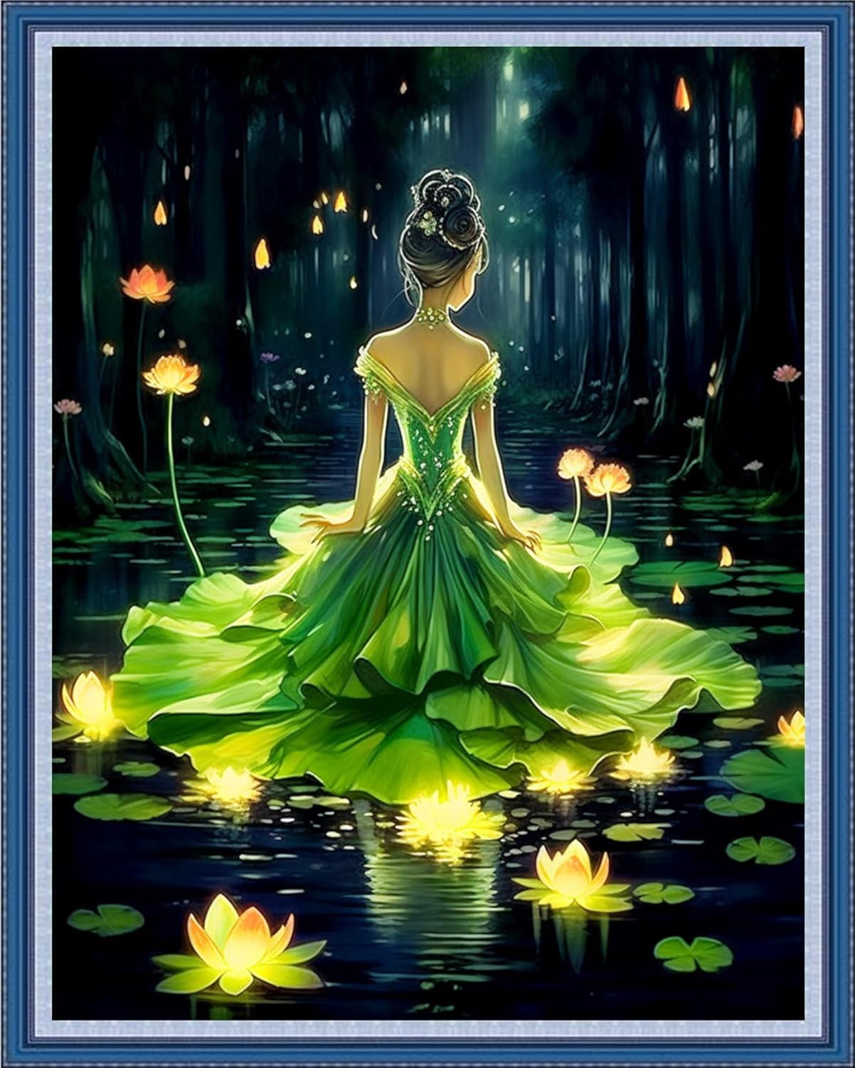 Dimxvean Cross Stitch Kits for Adults - Frog Princess 16x20 inch