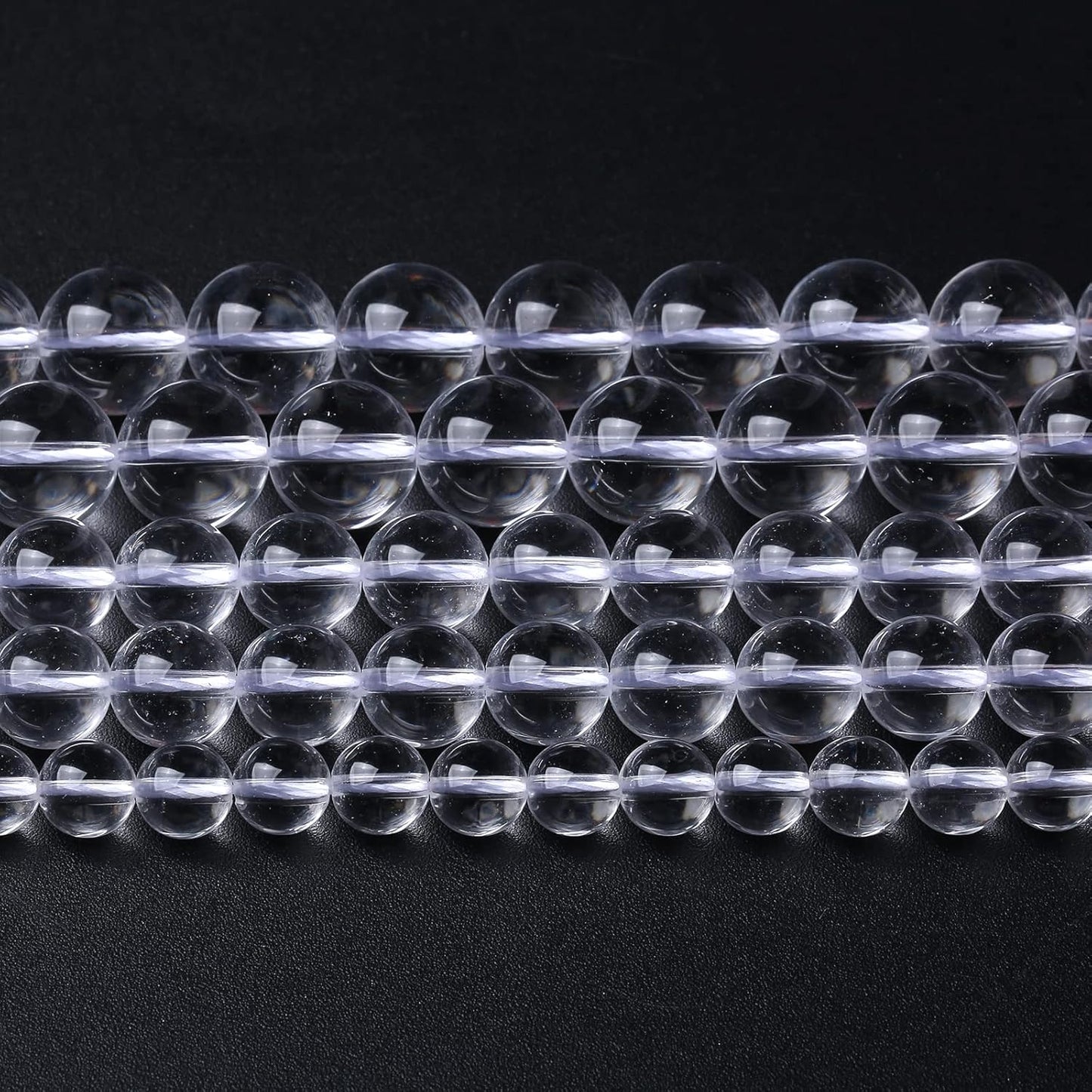 90pcs 4mm AAAAA Natural Clear White Crystal Quartz Beads Round Loose Spacer Beads for Jewelry Making DIY Bracelets Crystal Energy Healing Power Stone 15 Inch(Clear White Crystal Quartz, 4mm)