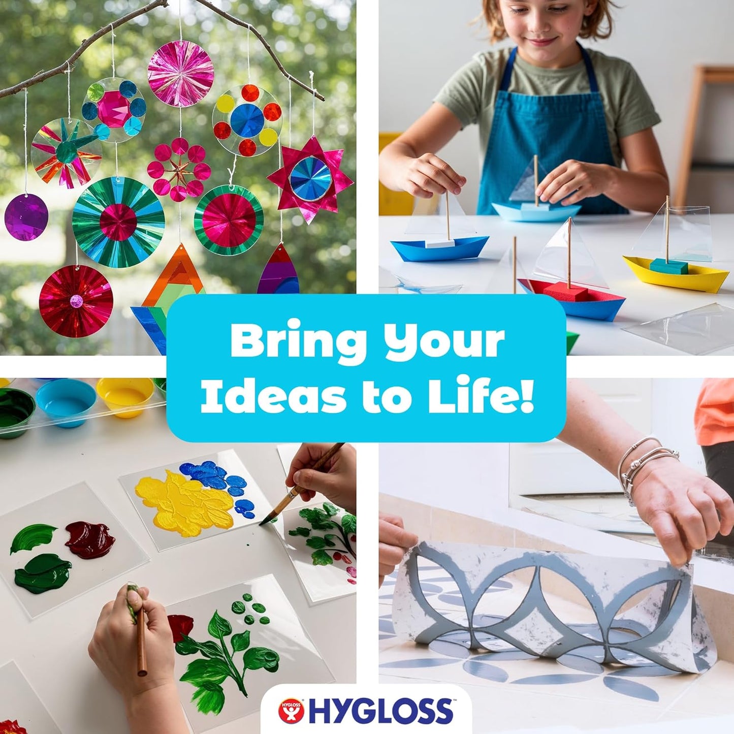 Hygloss 8.5" x 11" Acetate Paper - 7 Mil Clear Acetate Sheets for Crafts Projects, Classroom Stencil Sheets, Overhead Transparency Sheets for Projector, Clear Plastic Sheet (Not for Printers) 25 Pack