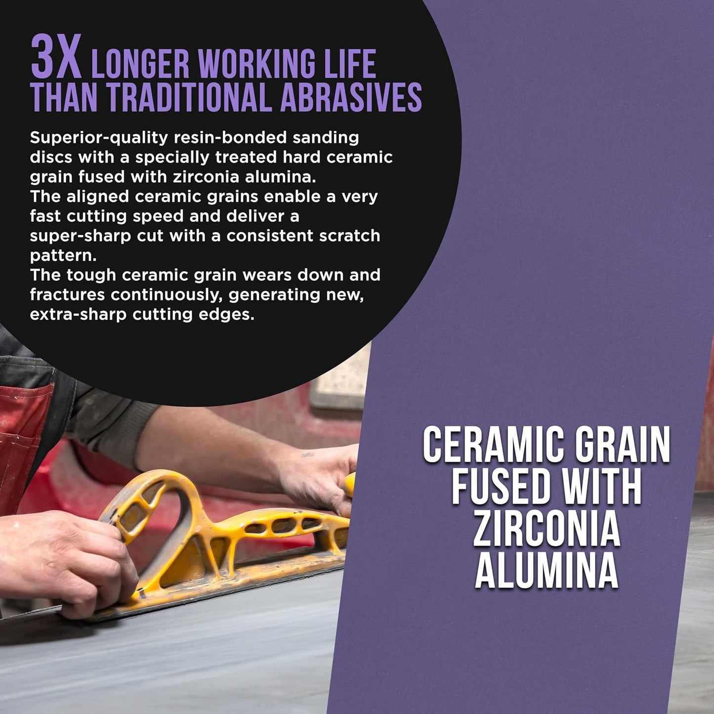 Dura-Gold Premium 1500 Grit PSA Purple Film Ceramic Longboard Sandpaper, 2-3/4" Wide Continuous 20 Yard Roll - Self Adhesive Stickyback for Auto & Wood Air File Long Board Sanders, Hand Sanding Blocks