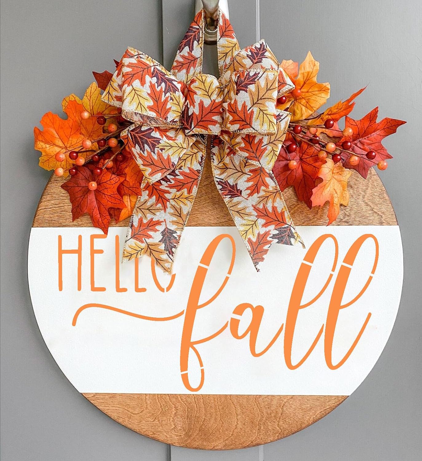 Large Fall Stencils 12” Thanksgiving Stencils Pumpkin Stencil for Painting on Wood Fabics Doormats DIY Crafts Decor