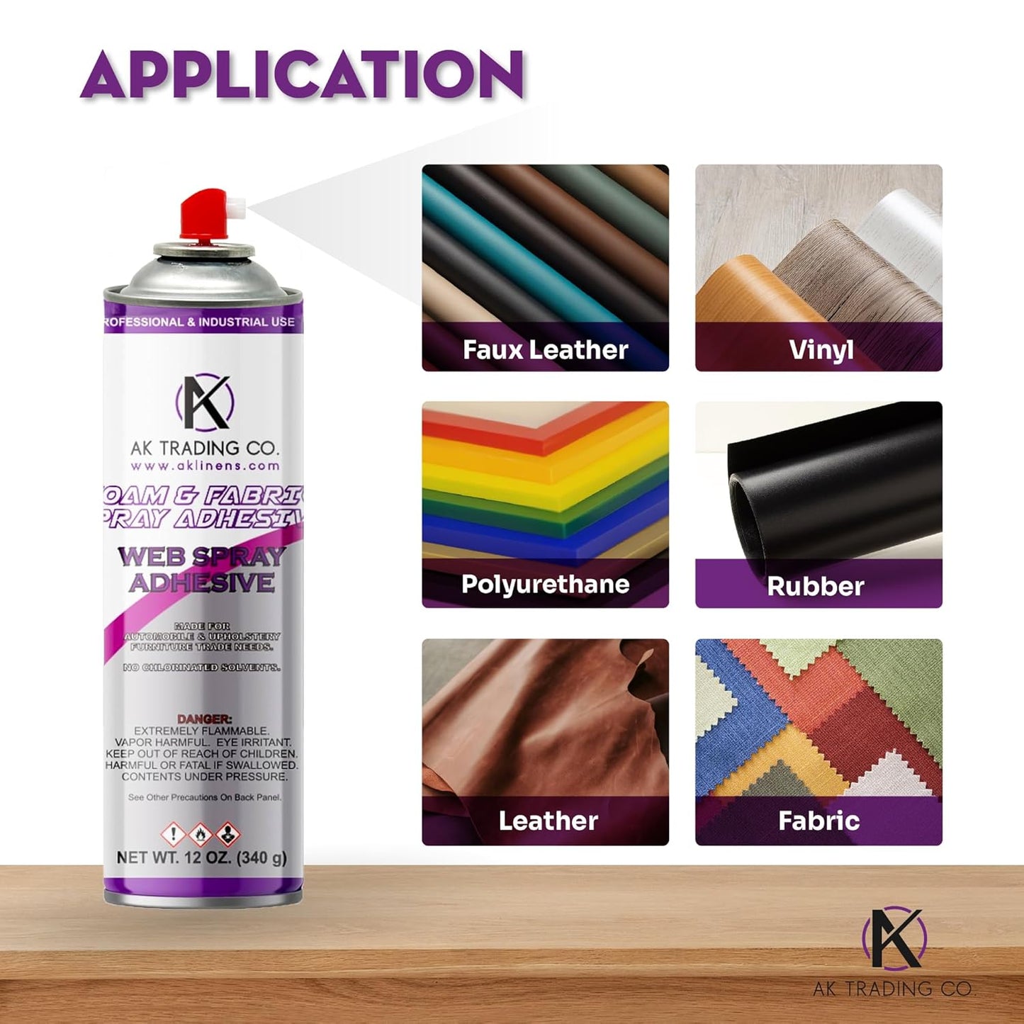 AK Trading Professional Quality General Multipurpose Spray Adhesive, 6-Ounce for Acoustic Panels & Craft Upholstery Foam Adhesive & Fabric Glue