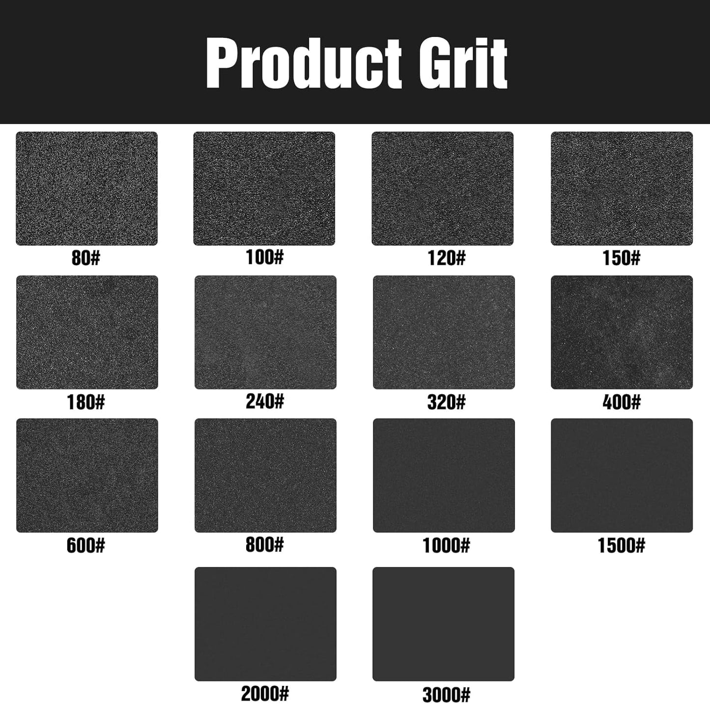 100 Pcs 5 inch Wet Dry Sanding Discs Grit 320 Hook and Loop 8 Hole Silicon Carbide Orbital Sander Sandpaper