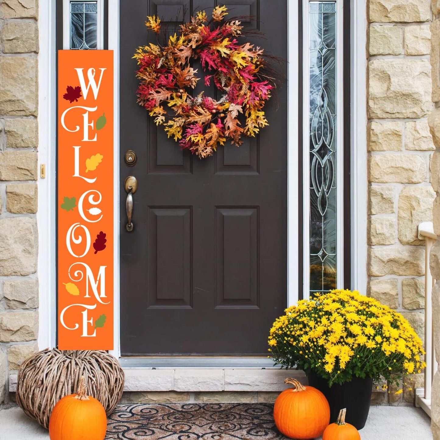 Fall Stencils for Painting on Wood Reusable Pumpkin Stencil Thanksgiving Drawing Templates Large Welcome/Happy Fall Y’All Porch Sign