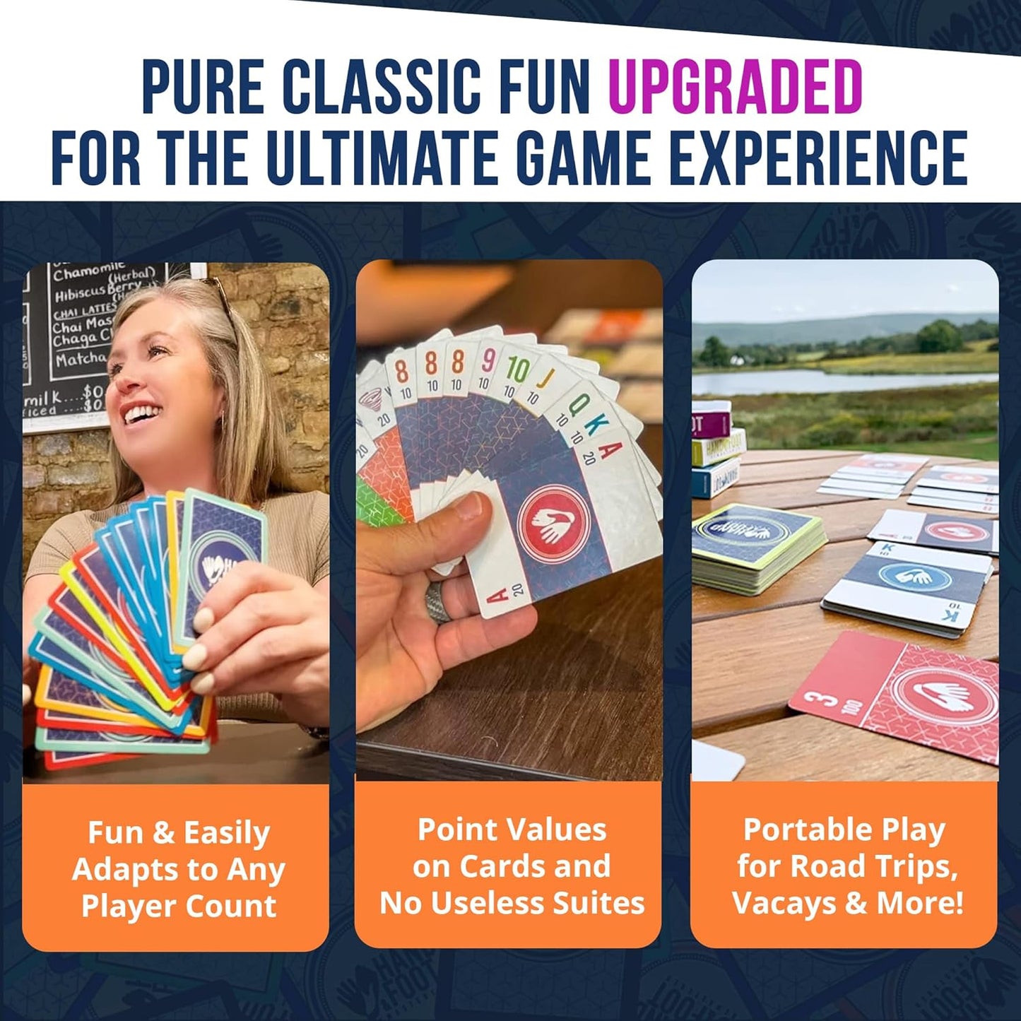 Hand & Foot Remastered 4 Player Edition – Card Game for Adults & Families