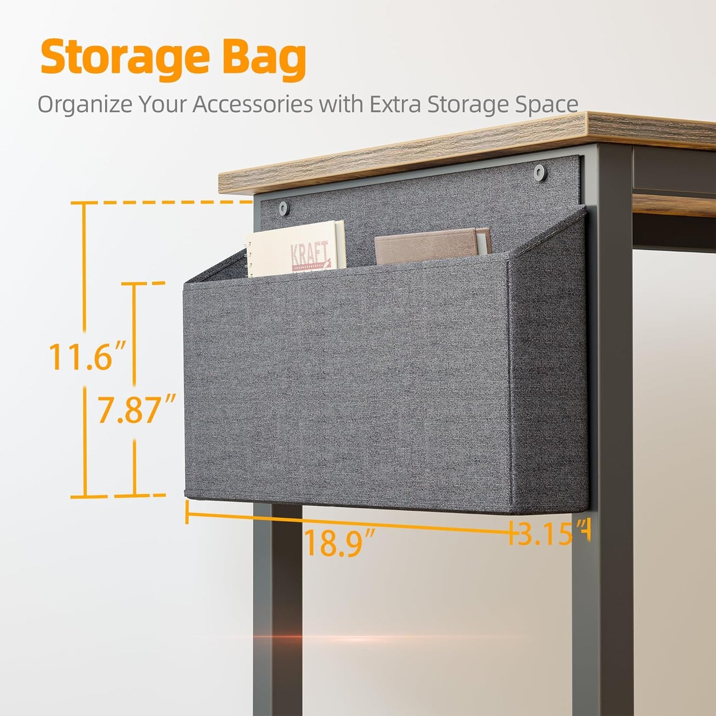 TIQLAB L Shaped Computer Desk with Power Outlets, 55 Inch Small Corner Desk with Reversible Shelves, Gaming Desk Computer Table Study Writing Desk for Home Office Small Space, Rustic Brown