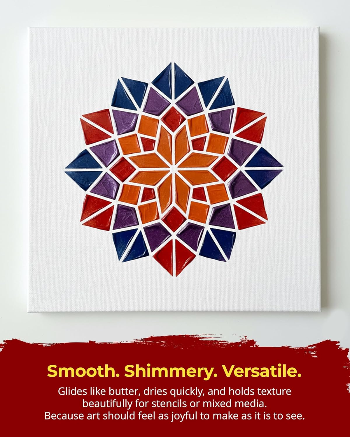 The Crafter's Workshop Stencil Butter - Jewels Acrylic Paint Set - Boutique Metallic Texture Paste for Art, Canvas, Journals, & Cards - 4 x 2oz Jars