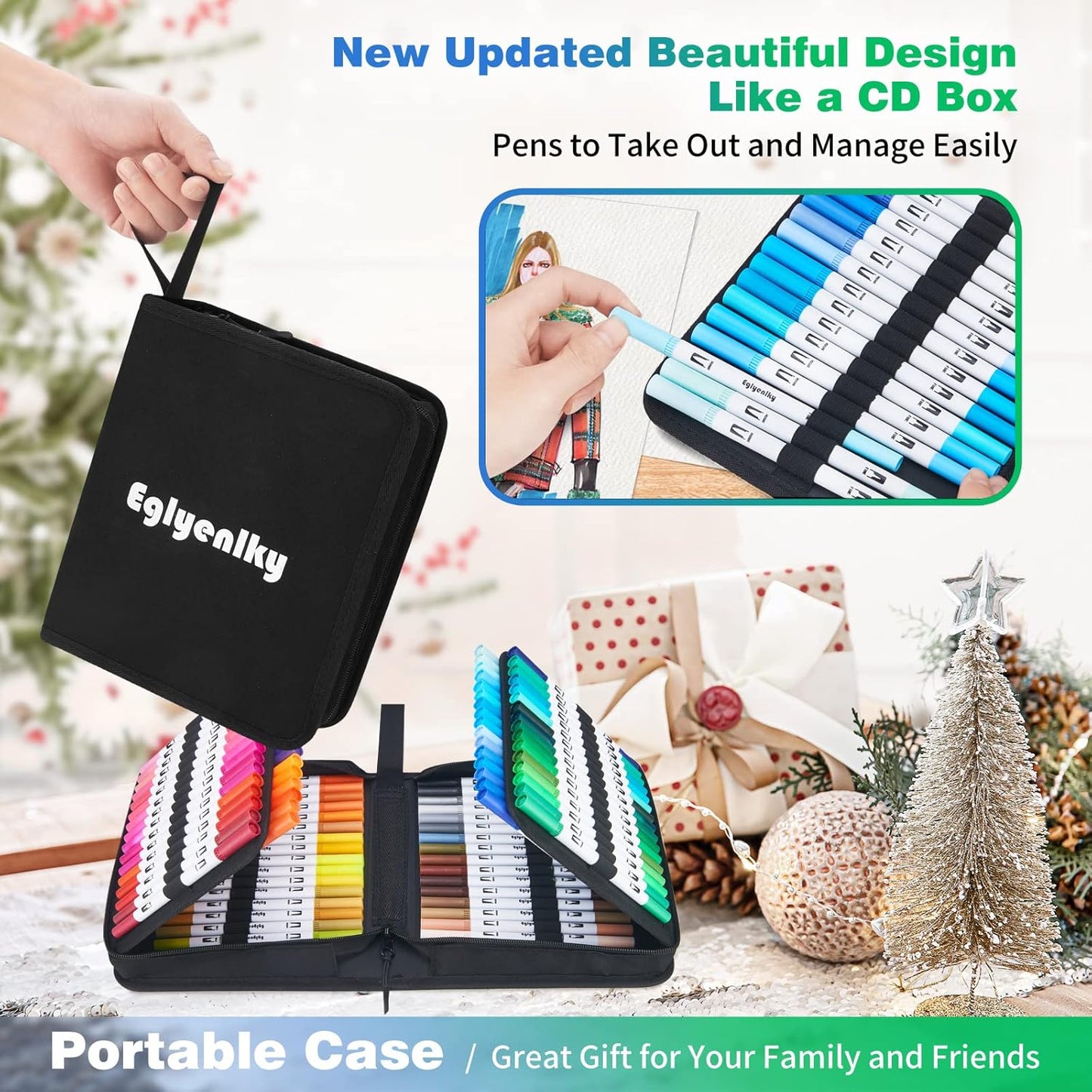 Markers for Adult Coloring, 100 colors Dual Brush Pens Art Coloring Pens with Fine Tip and Brush Tip for Adult Kids Drawing Lettering Calligraphy (White Set)