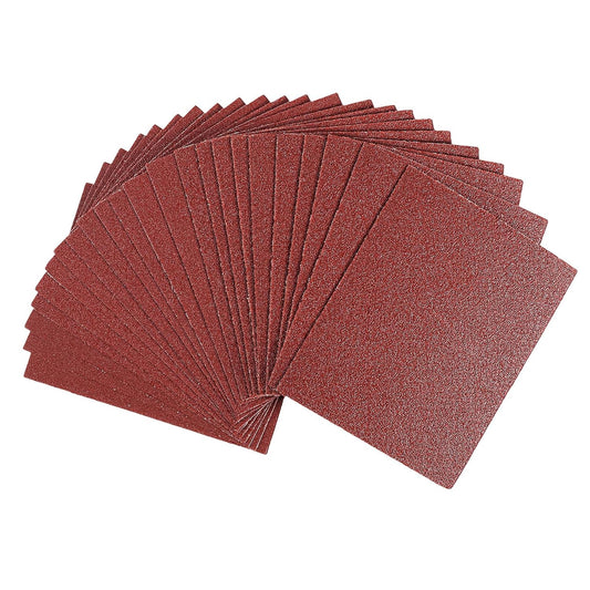 1/4 Sandpaper Sheet,4-1/2"*5-1/2" Assorted 60-80-120-180-240,50PACK