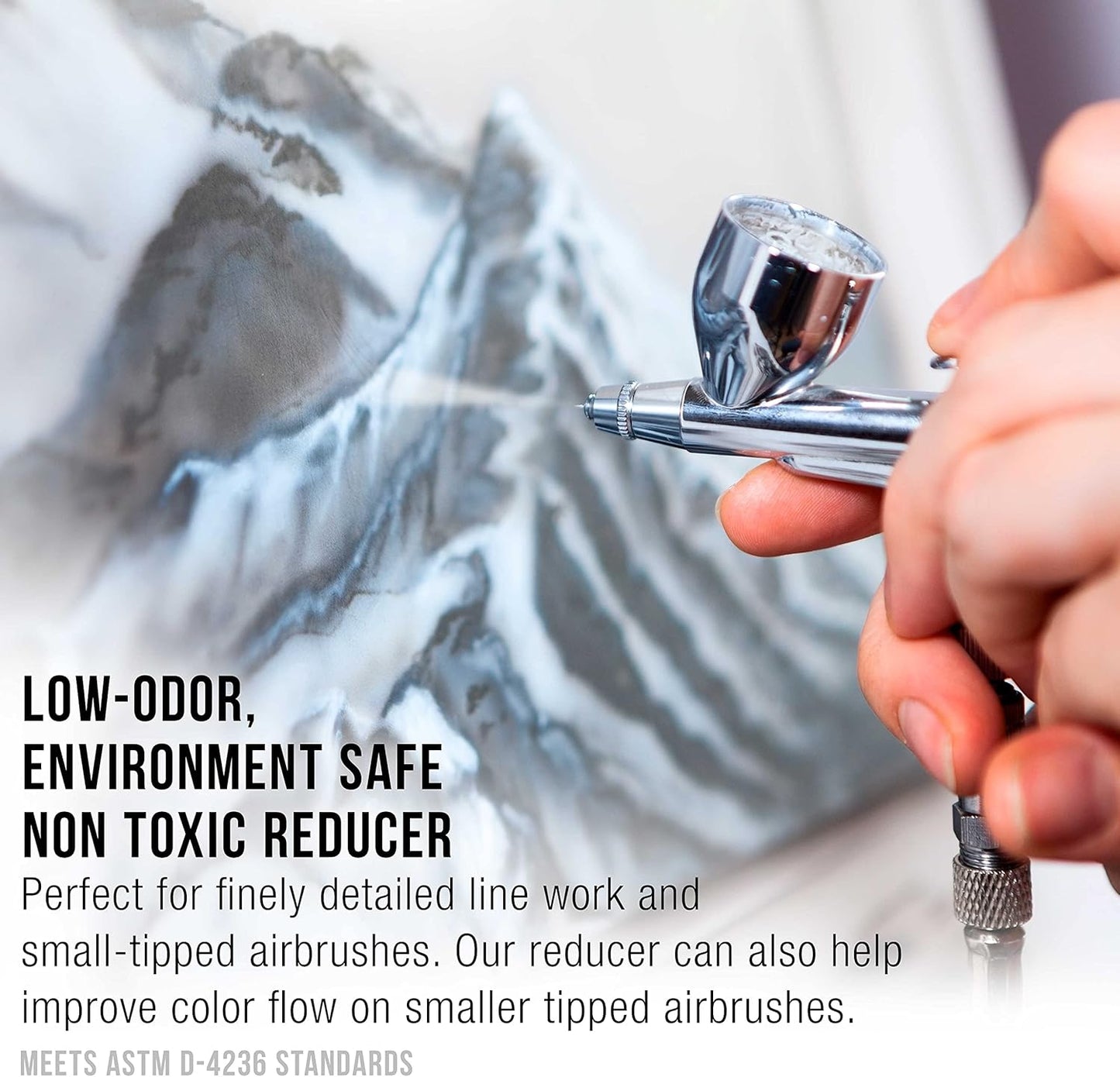 U.S. Art Supply 4-Ounce Airbrush Thinner Reducer and Extender Base for Acrylic Paints - Airbrush Paint Thinner, Reduces Viscosity, Improves Flow, Thins Acrylic Pouring Paint