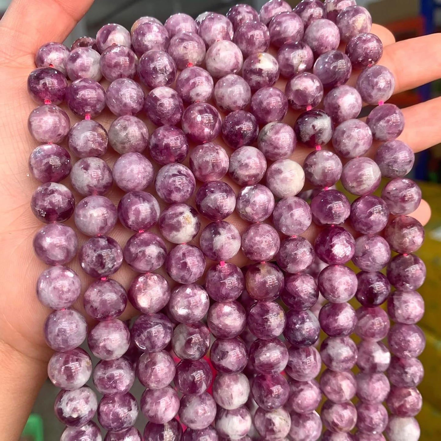 90PCS 4MM Natural Stone Purple Emerald Beads Round Loose Beads for Jewelry Making DIY Bracelet Necklace Accessories 15"