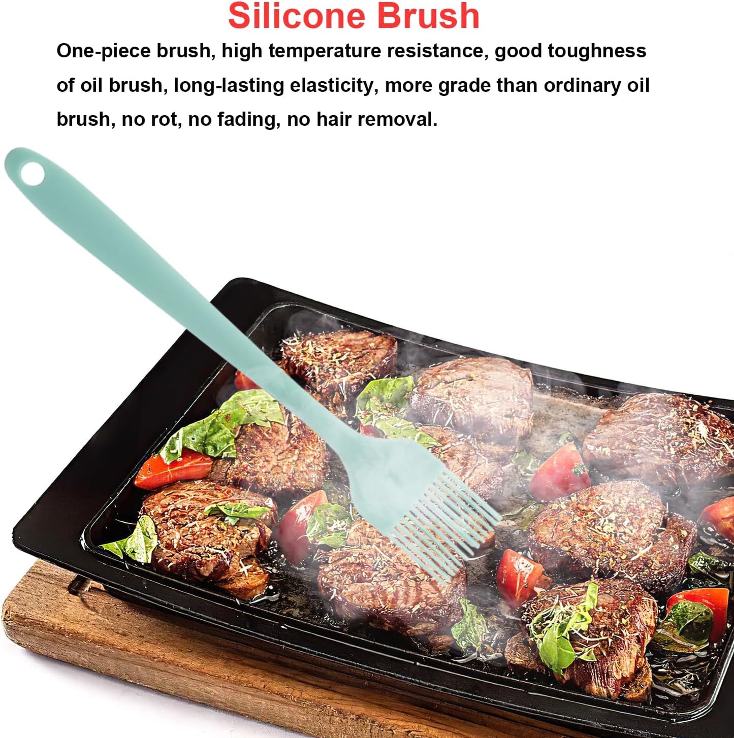 Silicone Spatulas Set, Rubber Spoon Spatula Heat Resistant Spoonula One Piece Design Seamless Spatula Non-Stick Scrapers Baking Mixing Tool (Light Green)